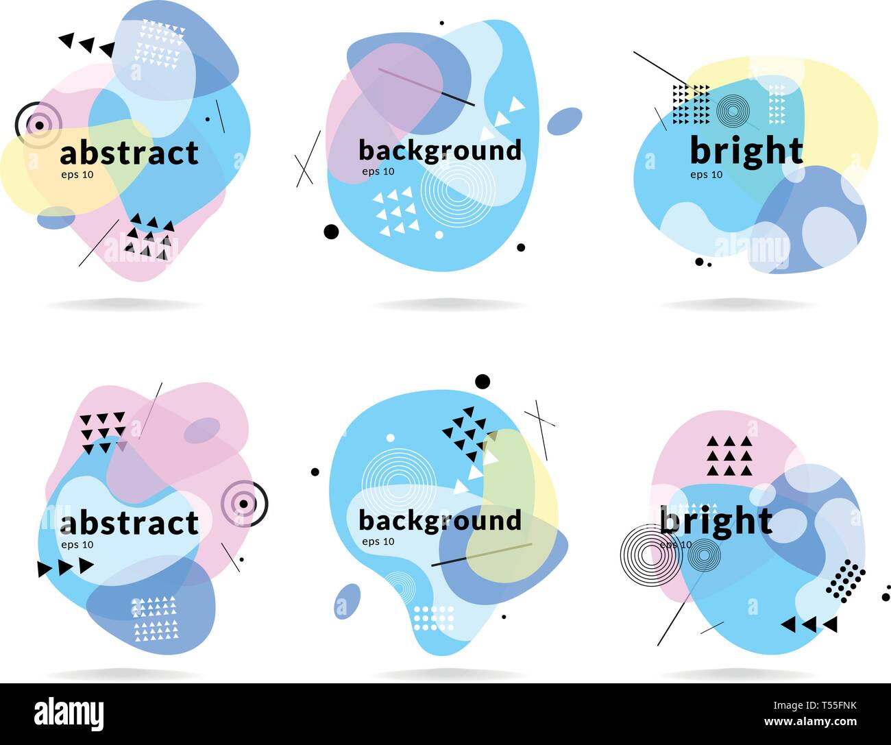 Abstract colorful fluid concept isolated vector backgrounds Stock Vector