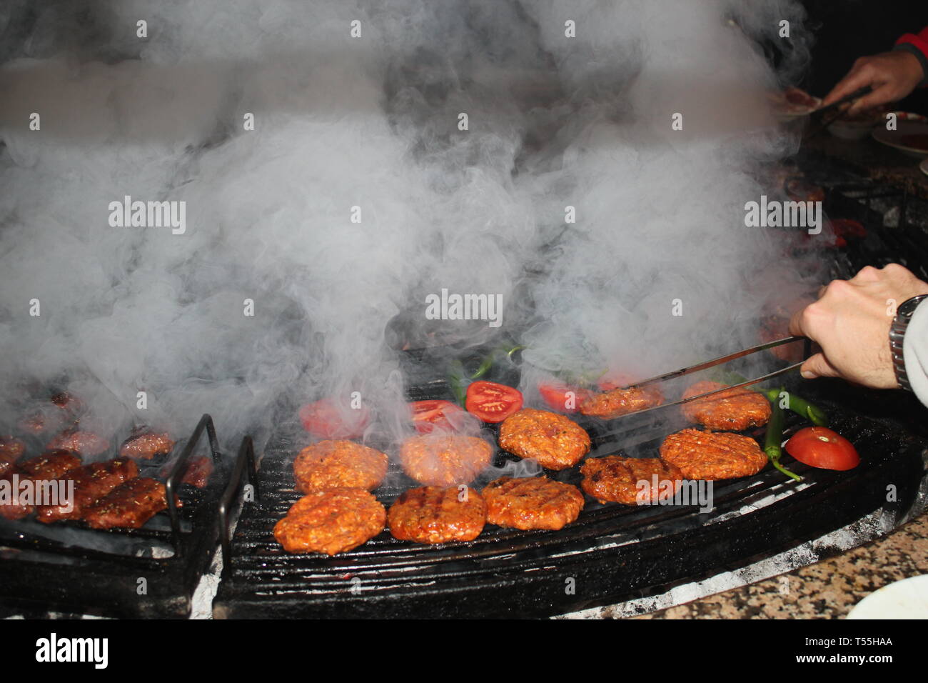 Turkish meatball Grill barbecue Stock Photo Alamy