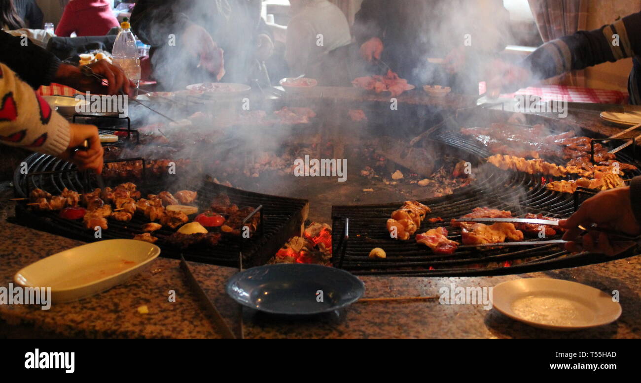 Turkish meatball Grill barbecue Stock Photo Alamy