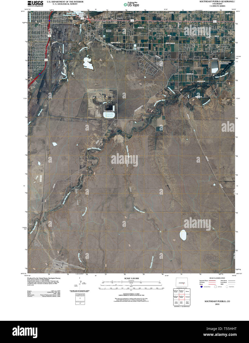Map of pueblo colorado hires stock photography and images Alamy