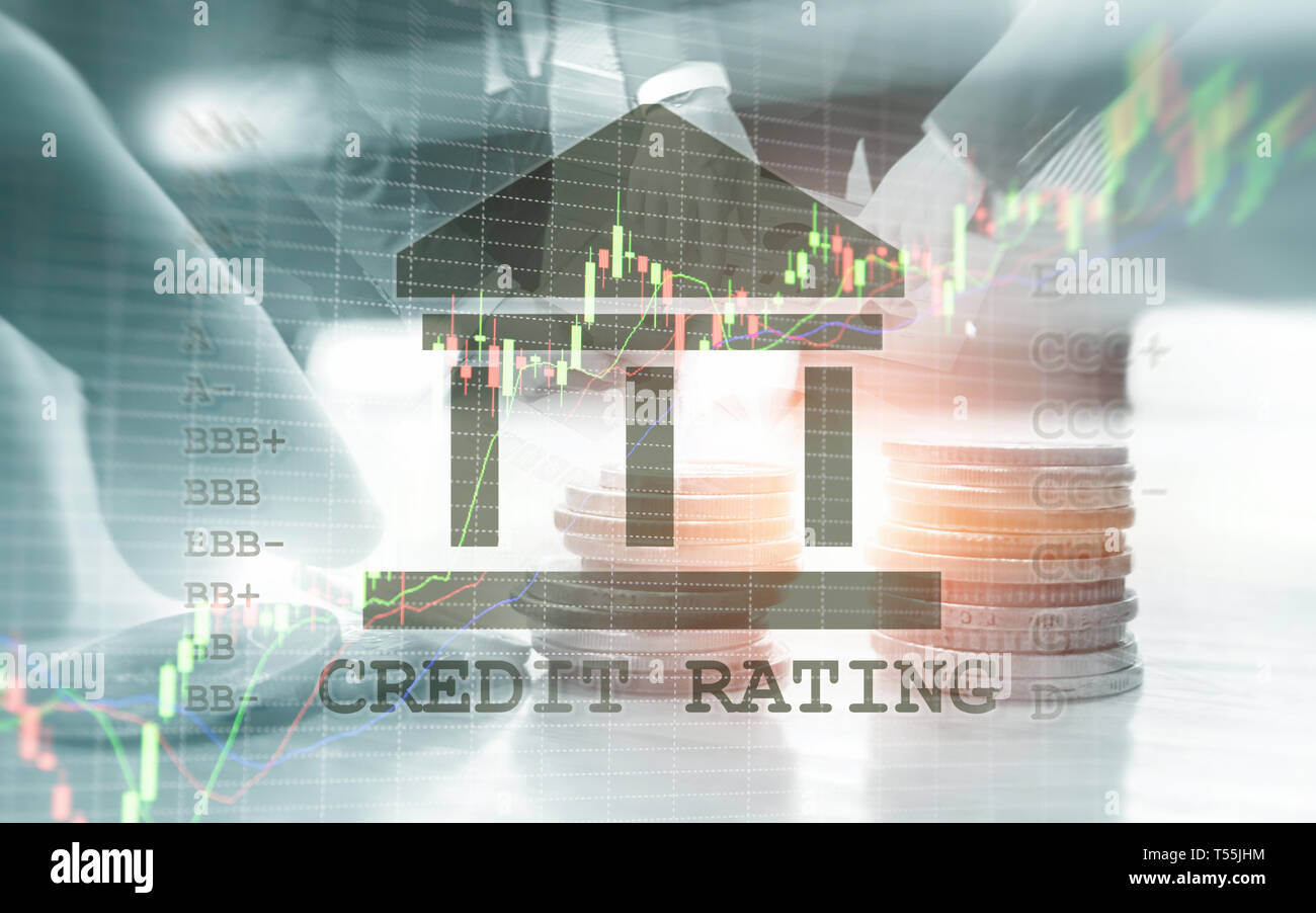 Credit Rating. Finance, capital banking and investment concept Stock