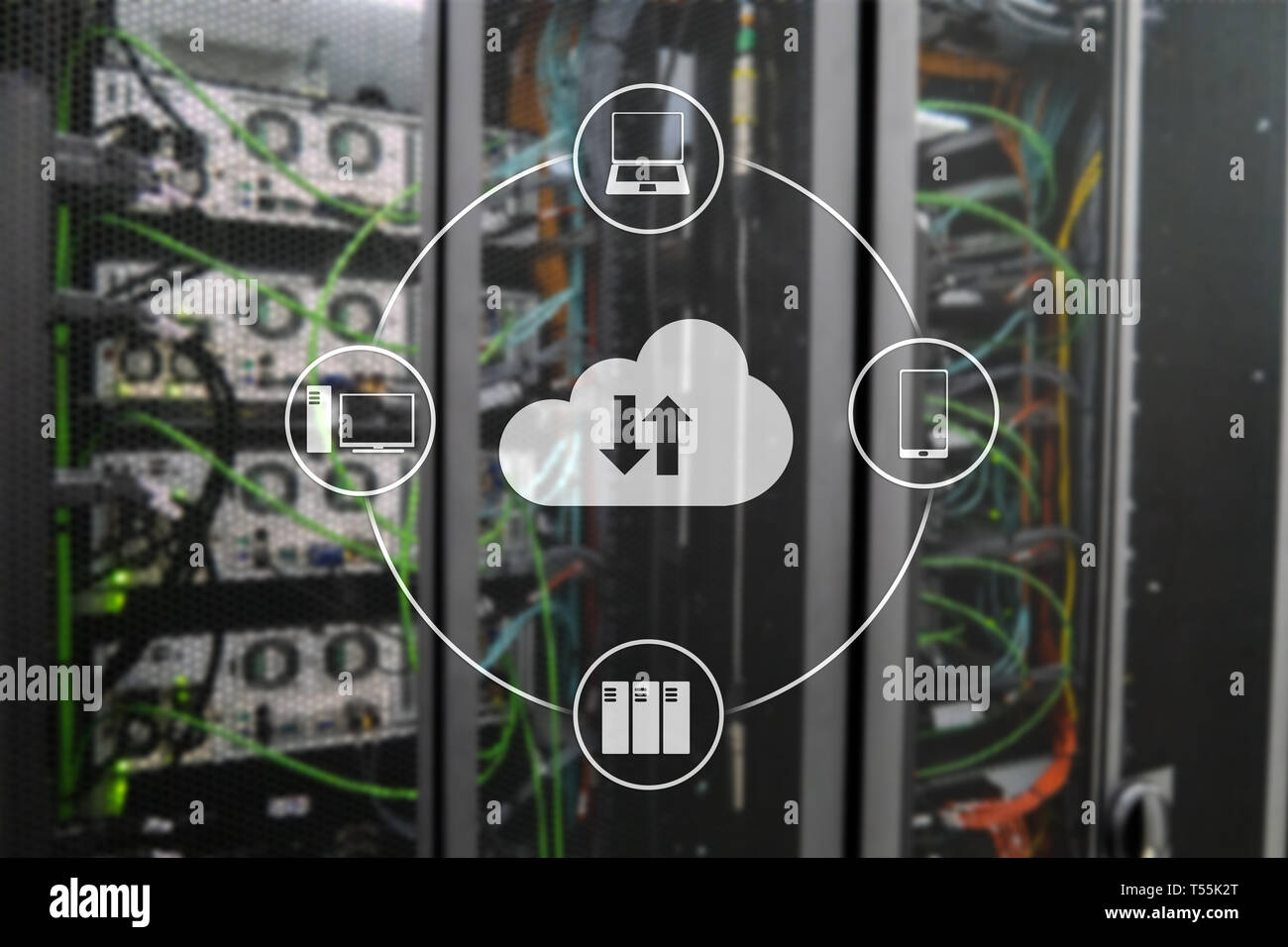 CLoud server and computing, data storage and processing. Internet and ...