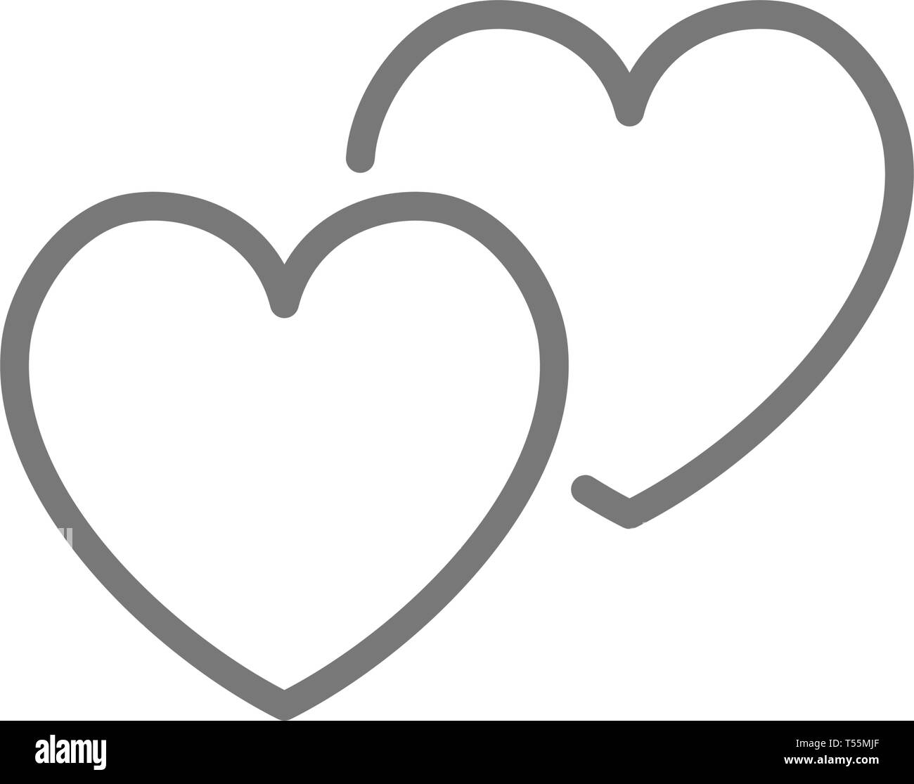 Hearts Favorite Positive Feedback Line Icon Stock Vector Image Art Alamy