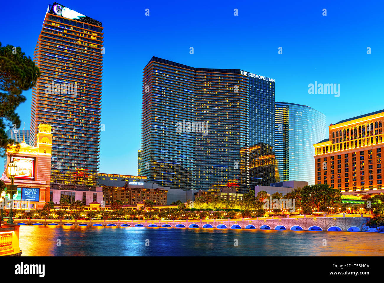 Las Vegas pool view from the cosmopolitan hotel Stock Photo - Alamy