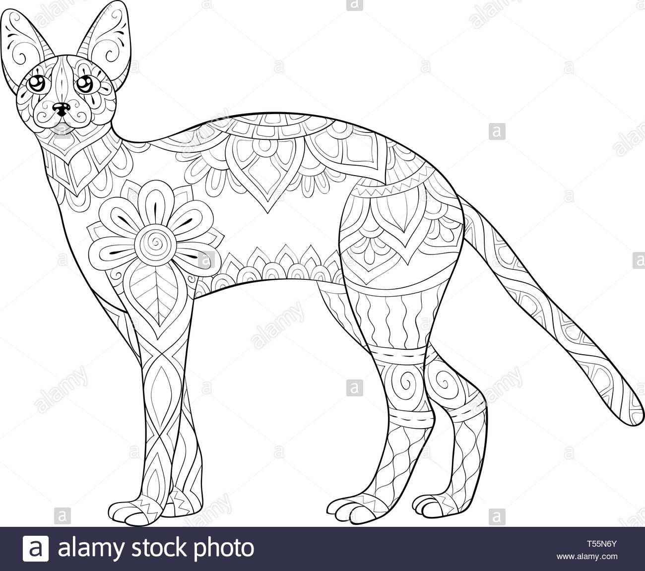 550 Cute Cat Coloring Book HD