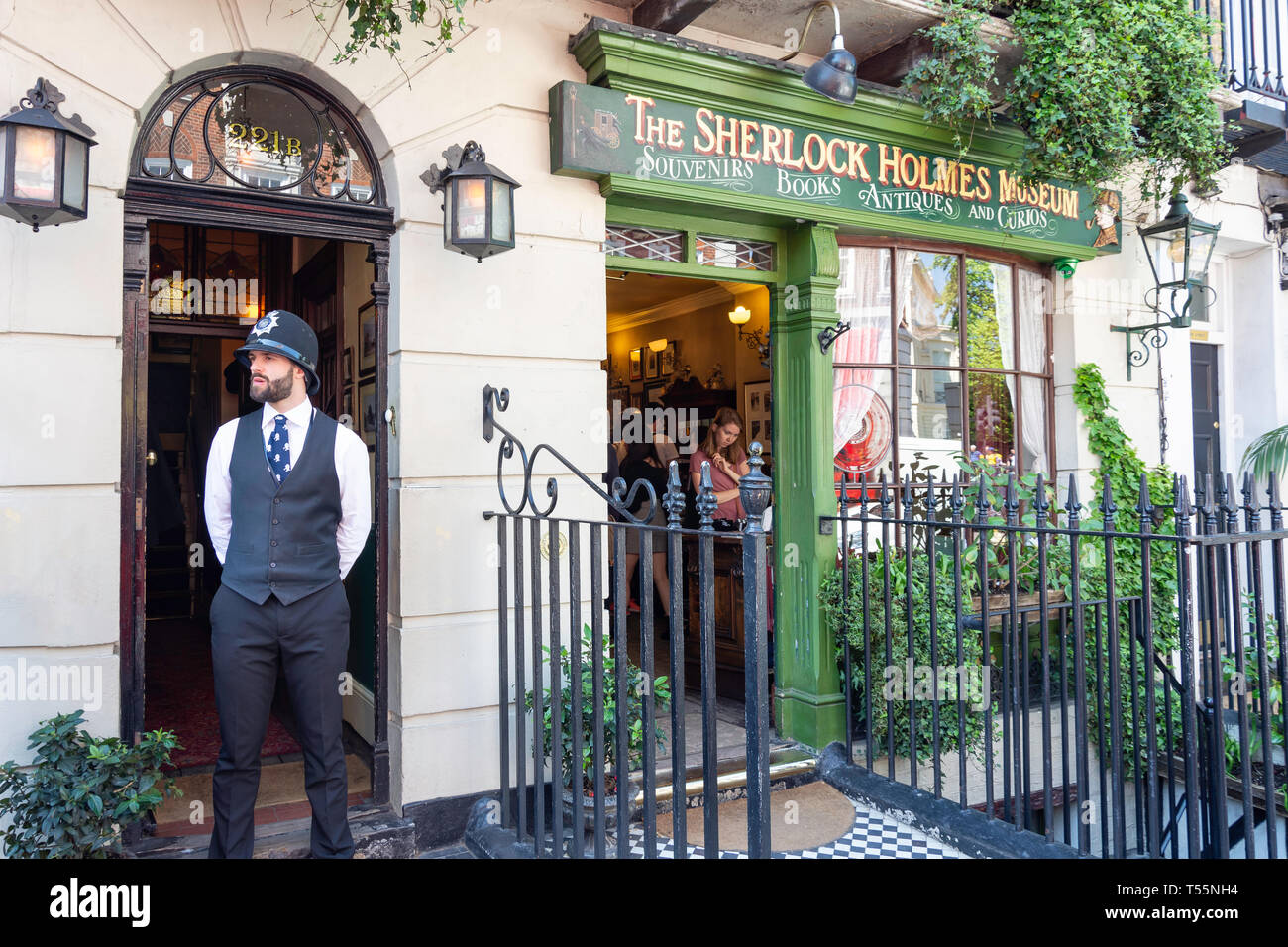 Entrance To The Sherlock Holmes Museum 221b Baker Street Marylebone City Of Westminster Greater London England United Kingdom Stock Photo Alamy