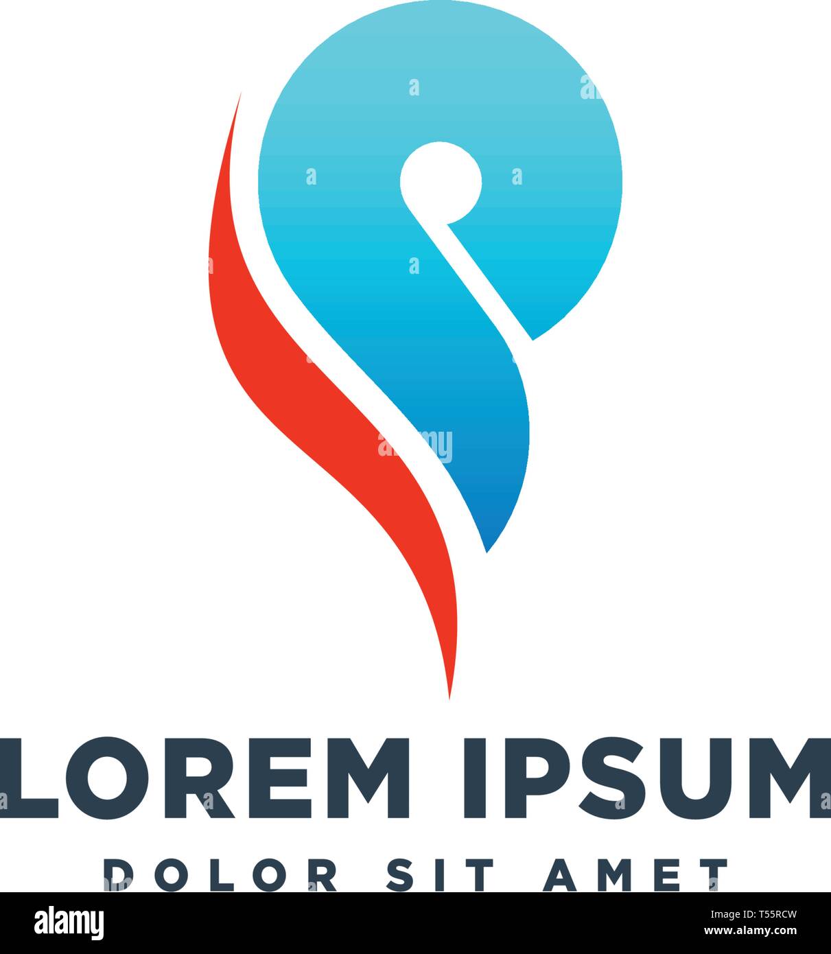 logotype letter SP simple logo template vector illustration - vector Stock Vector