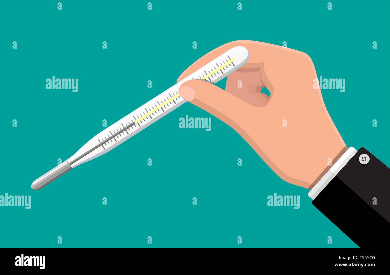 Thermometers hospital medical temperature measure Vector Image