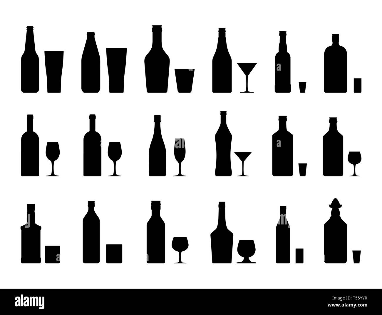 Liquor Bottle Silhouette