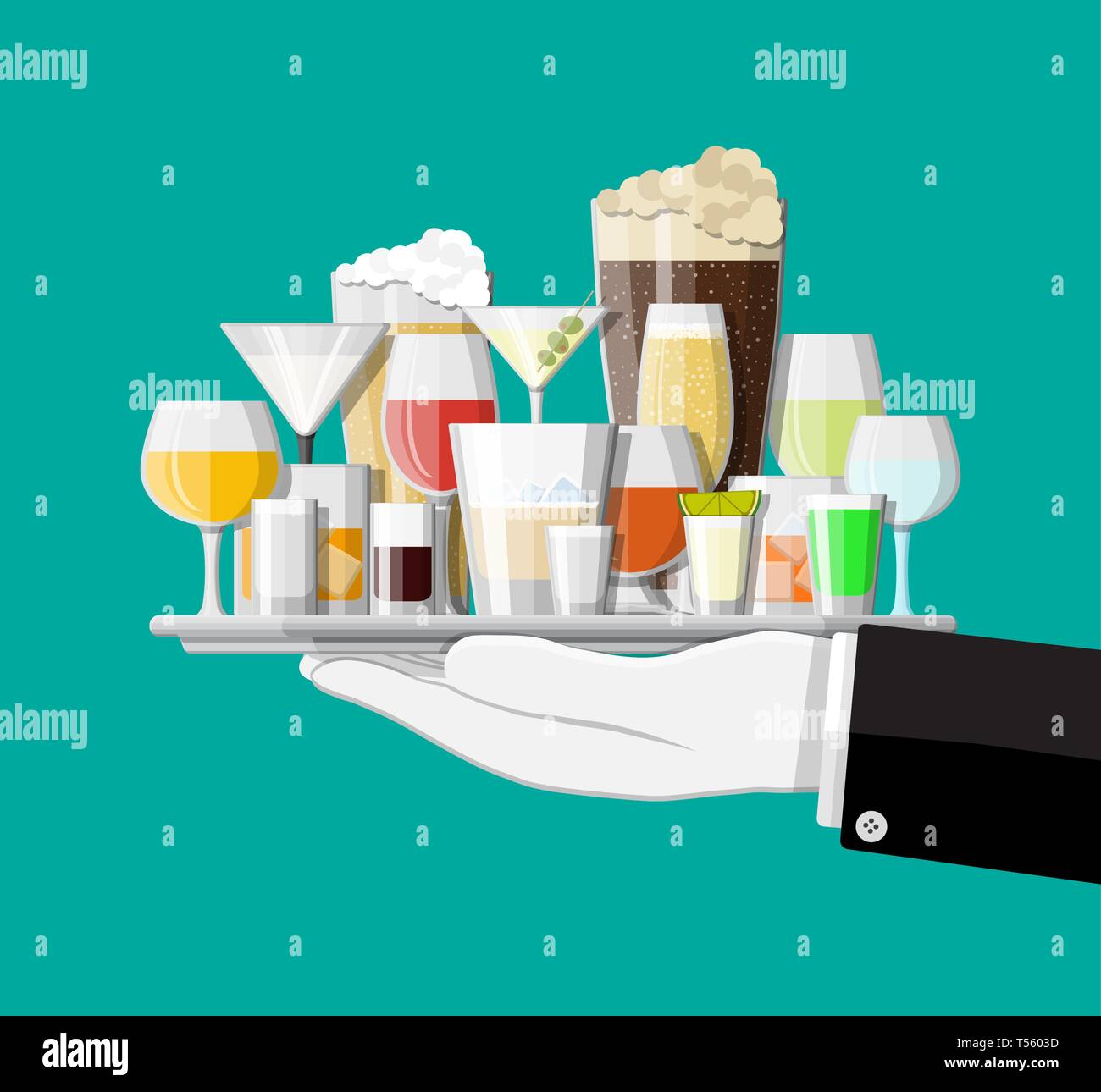 Alcohol alcoholic drinks alcoholic b Stock Vector Images - Alamy