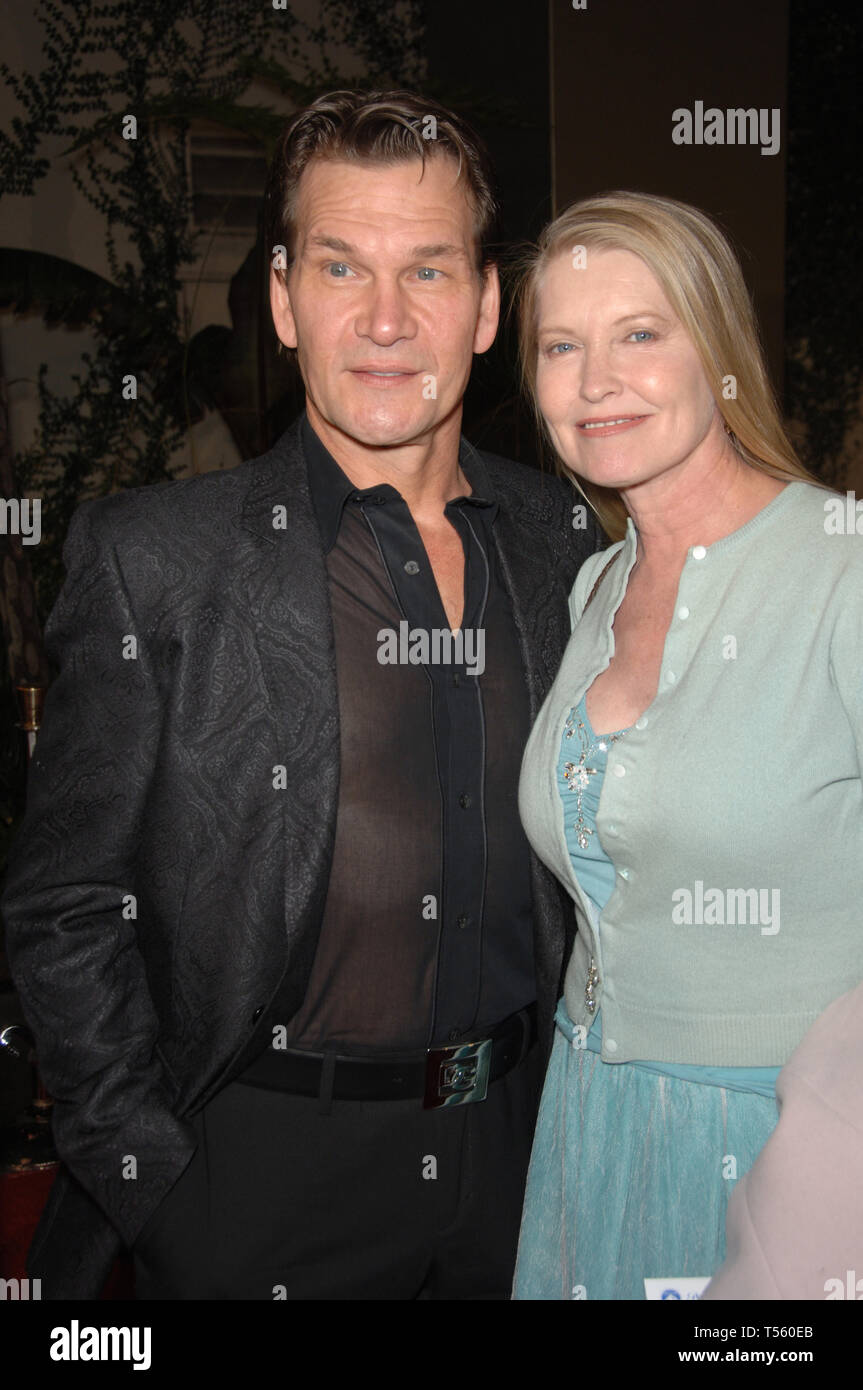 LOS ANGELES, CA. January 12, 2006: Actor PATRICK SWAYZE & wife actress LISA NIEMI at the Los Angeles premiere of 'Last Holiday'. © 2006 Paul Smith / Featureflash Stock Photo