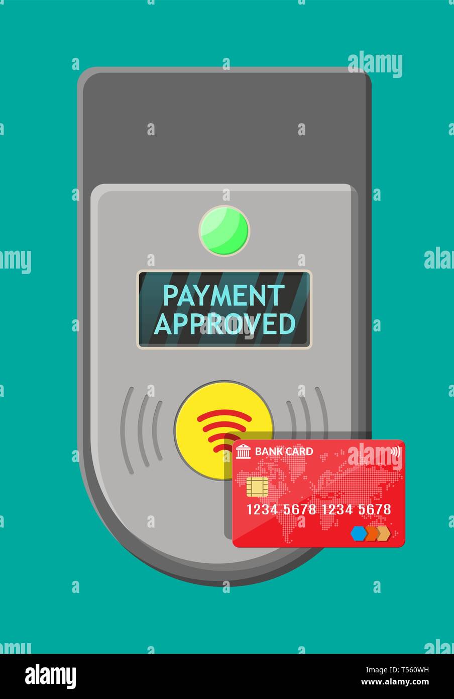 Terminal Code Card Terminal and bank card. Airport, metro, bus, subway ticket terminal ...