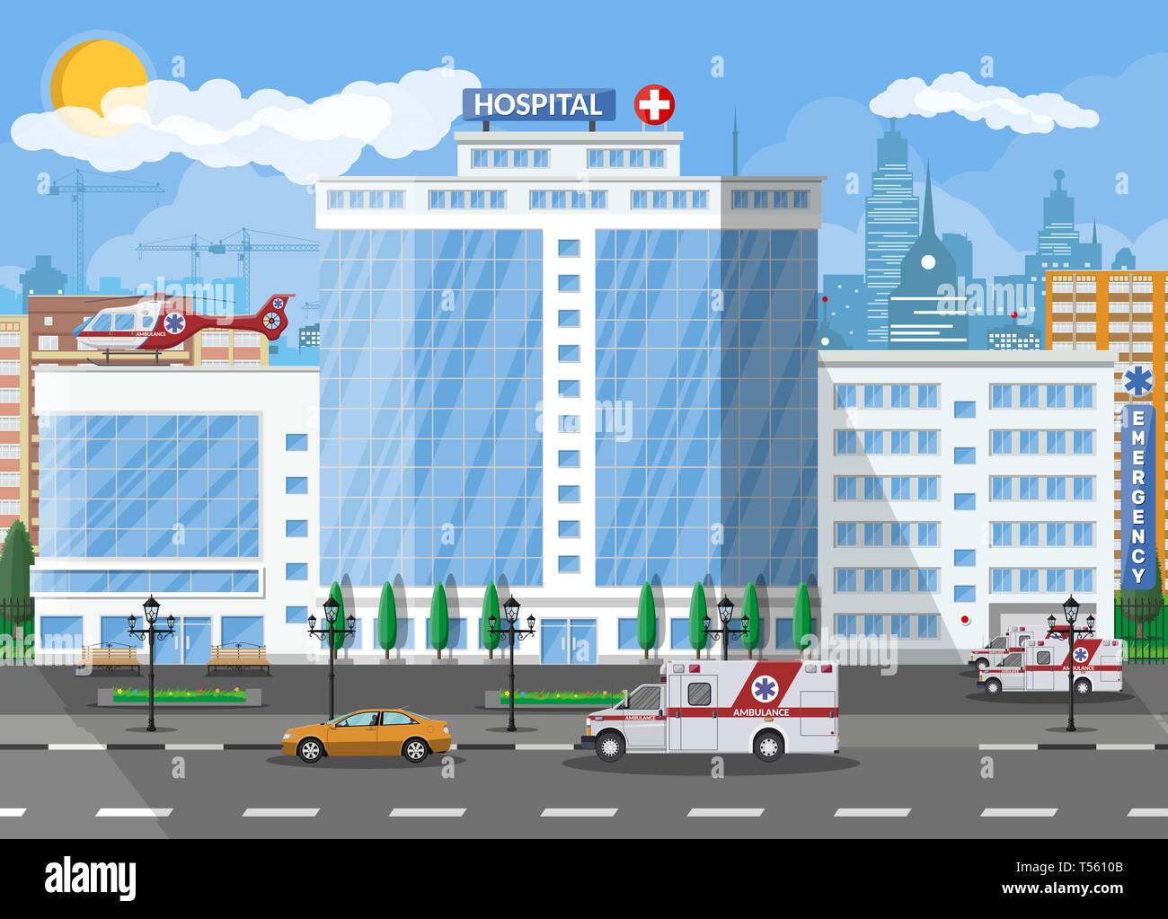 Hospital building, medical icon. Healthcare, hospital and medical