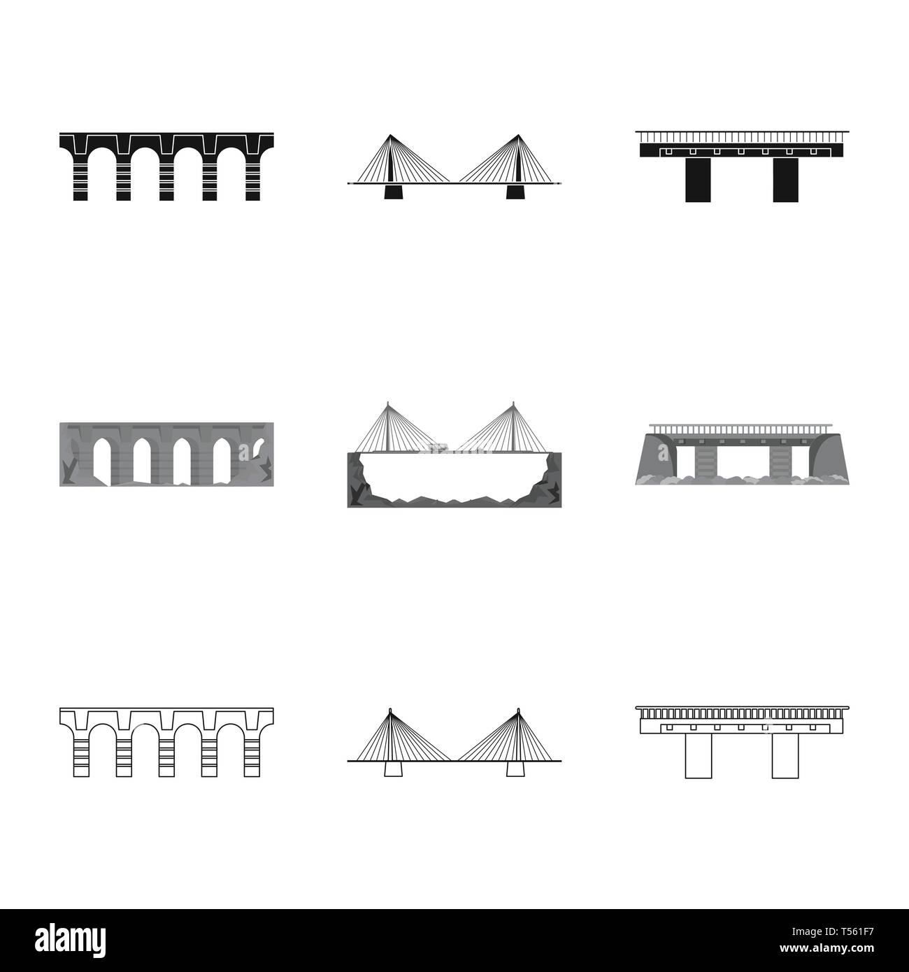 Vector illustration of connection and design icon. Collection of ...