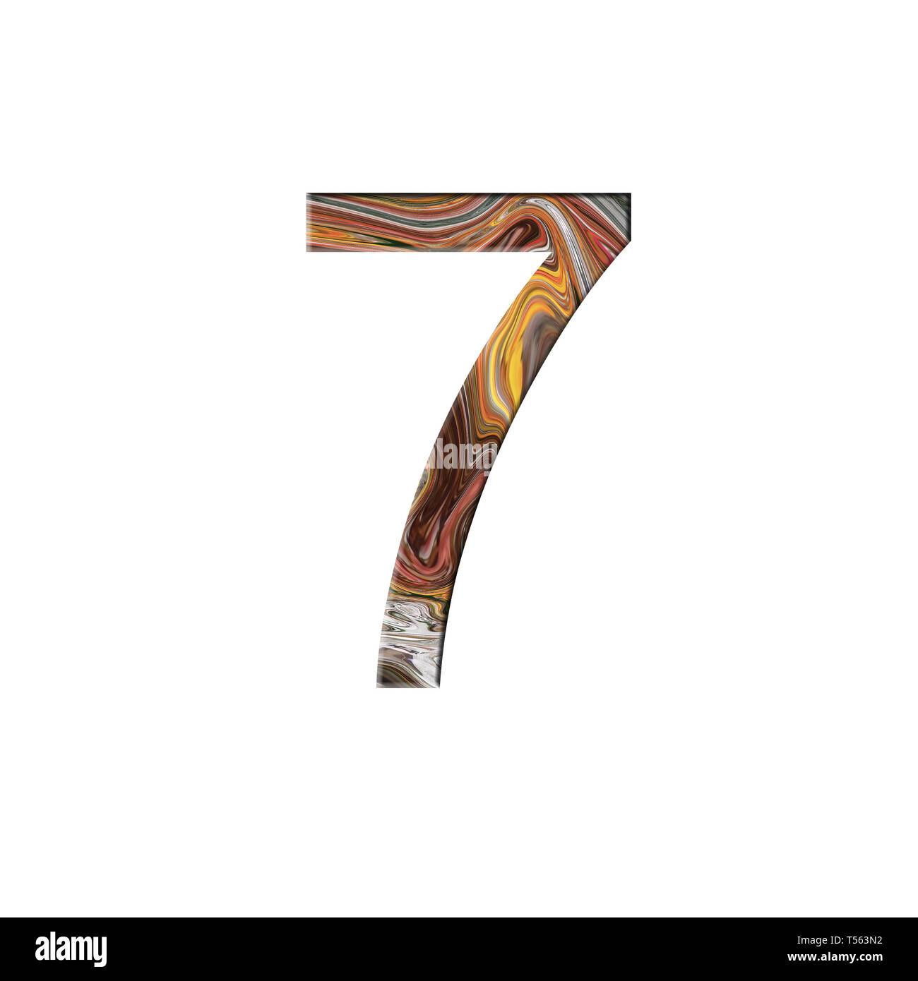 Number seven numeral 7 hi-res stock photography and images - Alamy