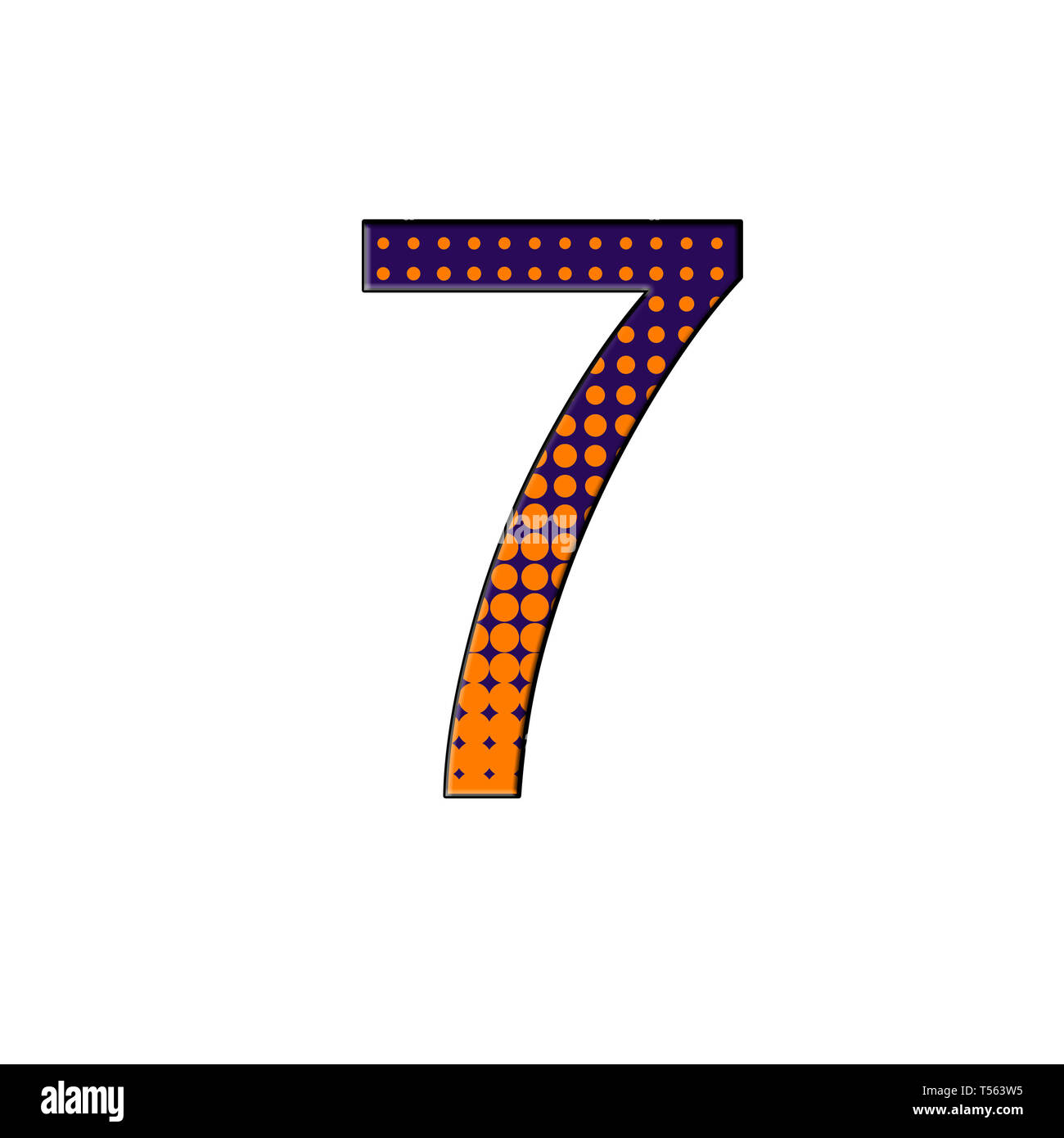 Number seven numeral 7 hi-res stock photography and images - Alamy