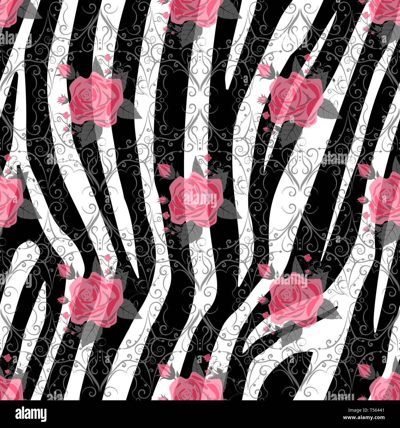 Red And Black Zebra Print Background