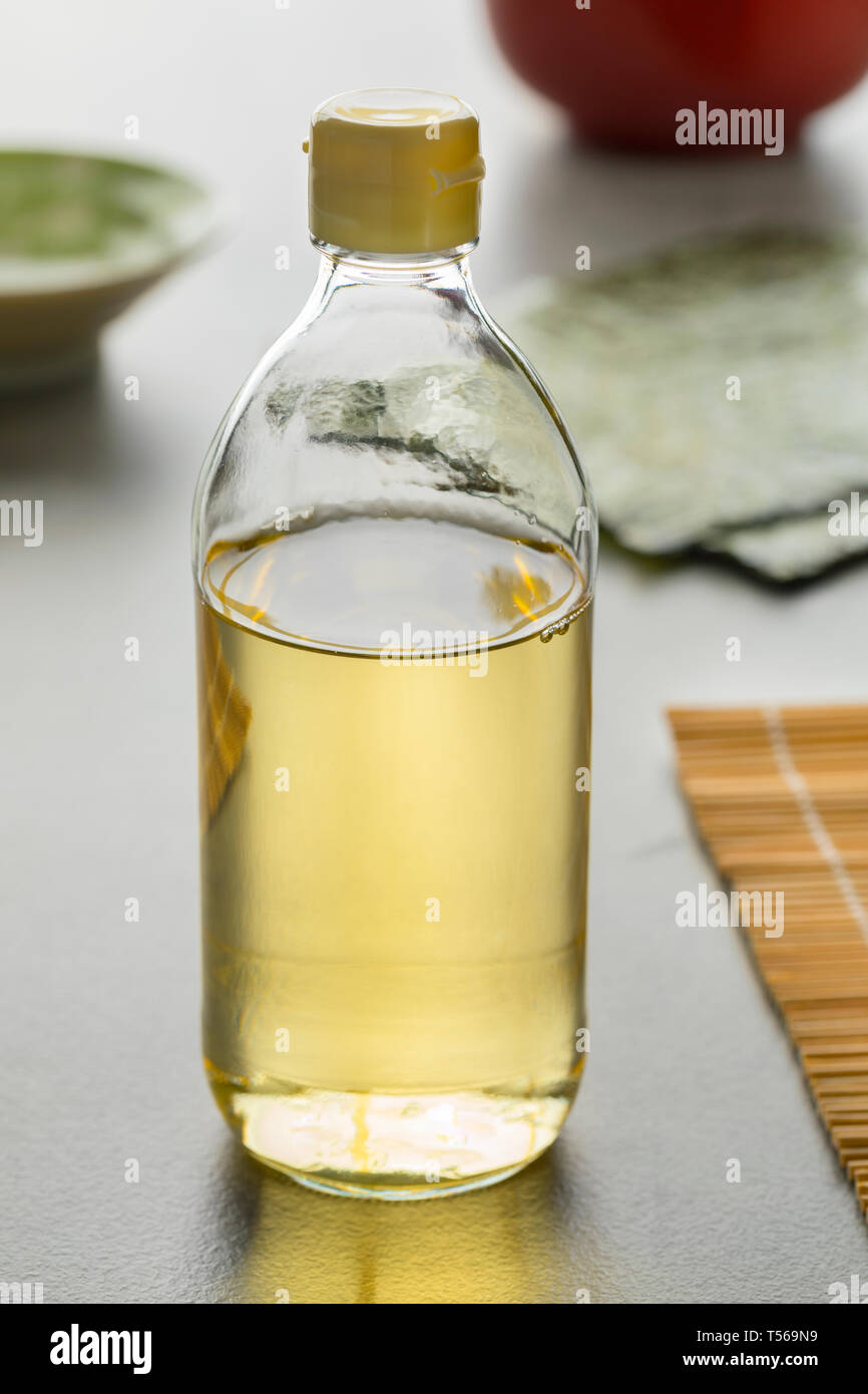 Bottle with traditional Japanese rice vinegar Stock Photo Alamy