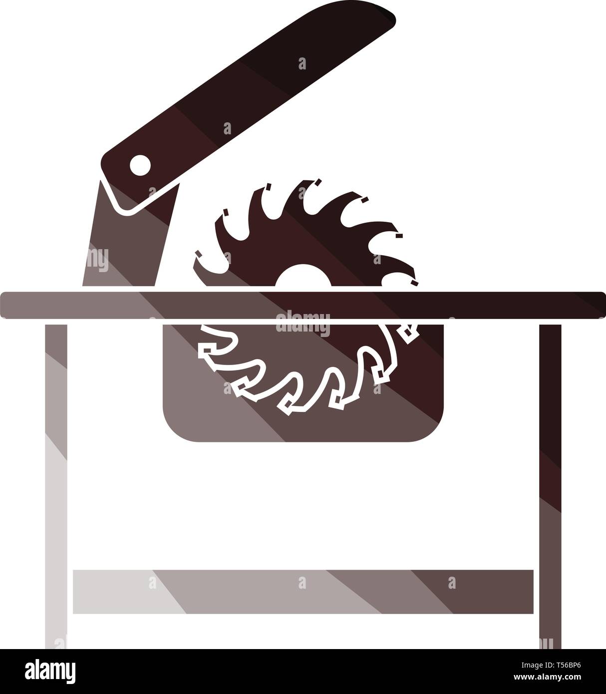 Circular saw icon. Flat color design. Vector illustration Stock Vector ...