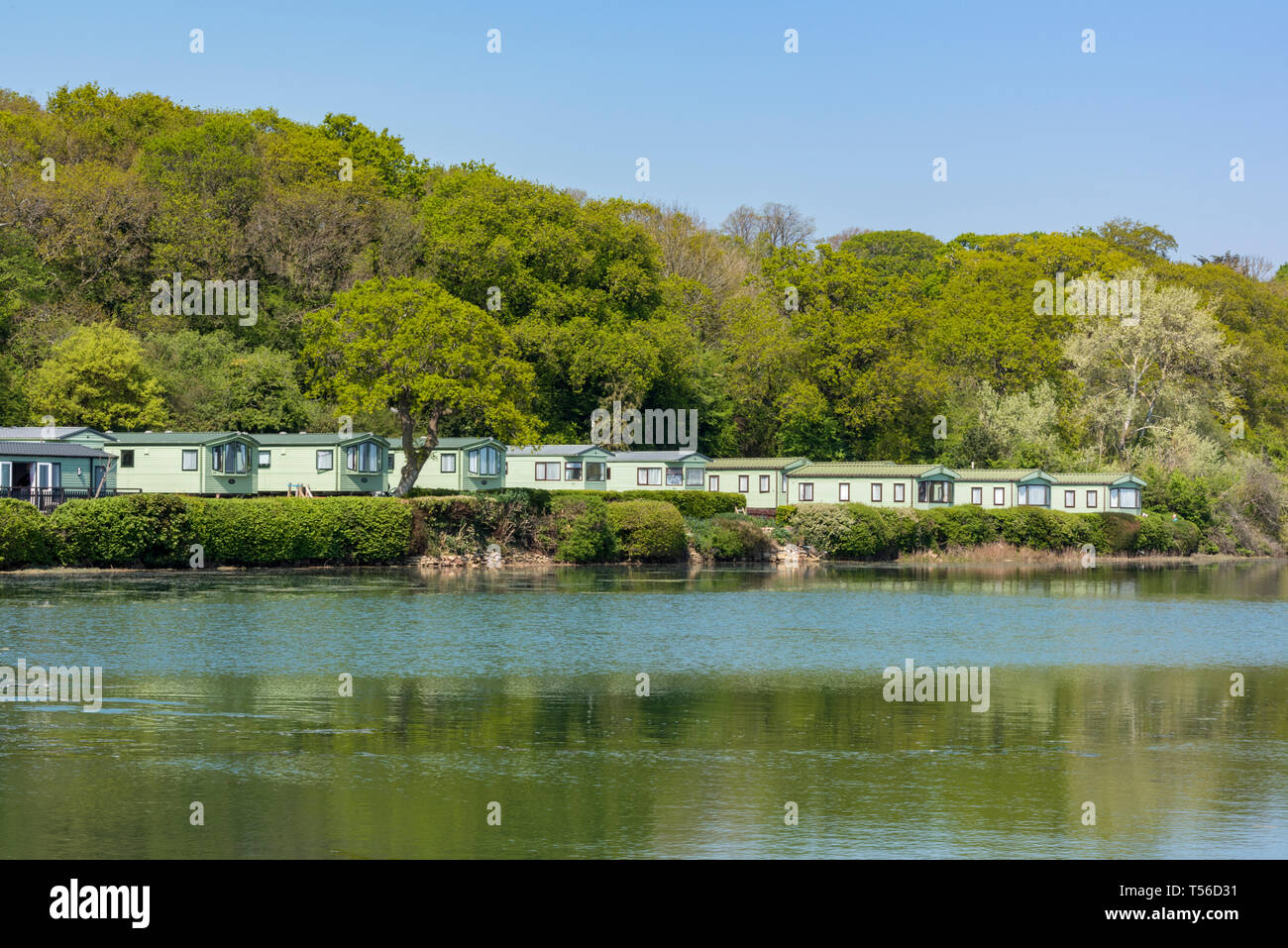 holiday homes and caravans at Bembridge harbour, St Helens, Isle of
