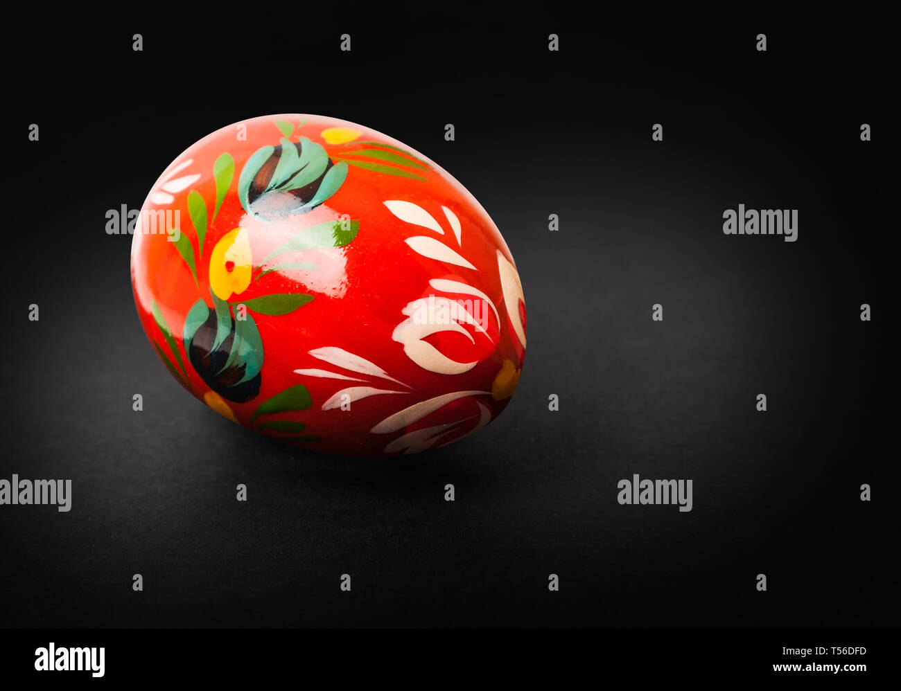 ester eggs in isolated on black background Stock Photo