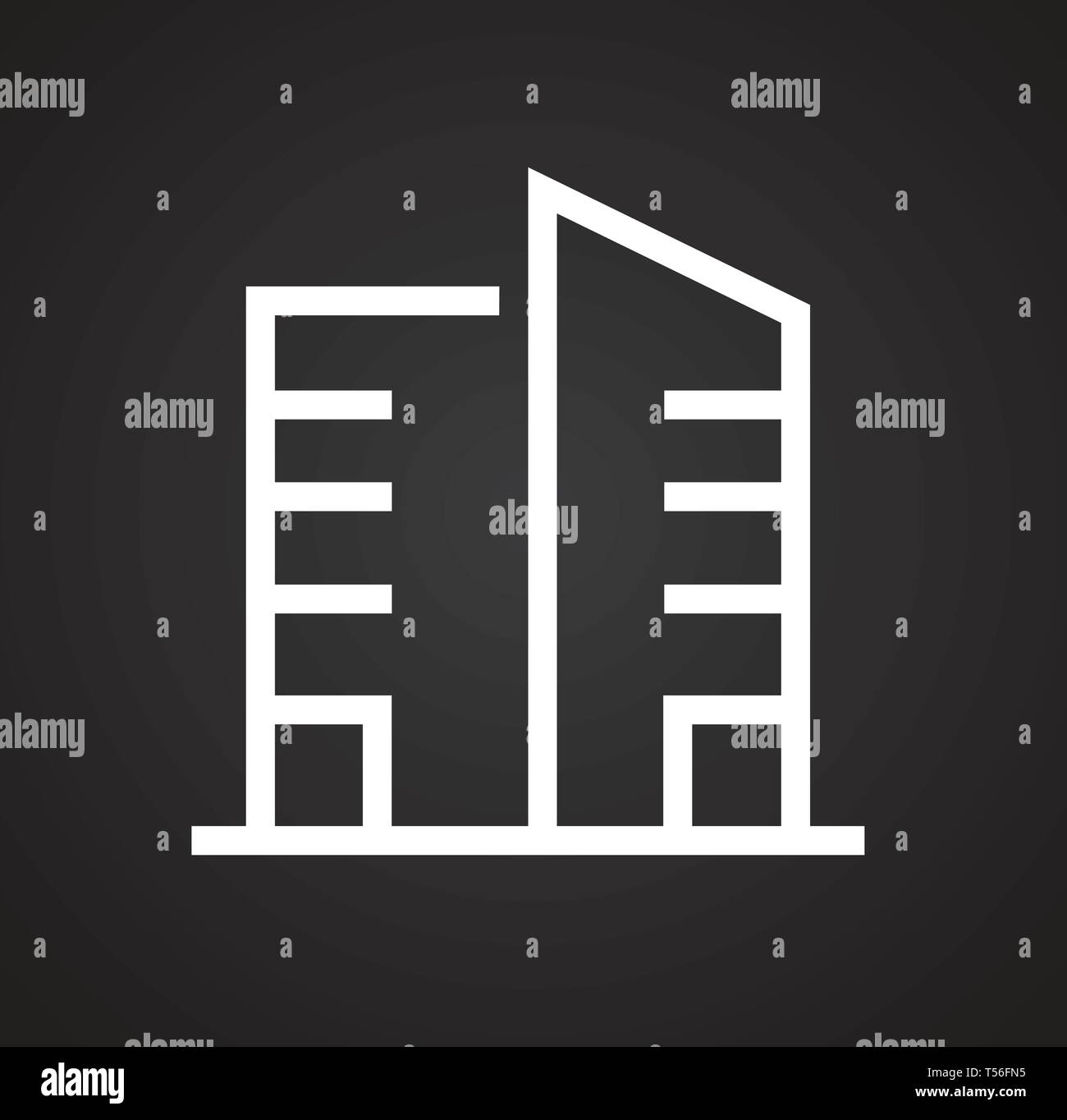 Building line icon on background for graphic and web design. Simple ...