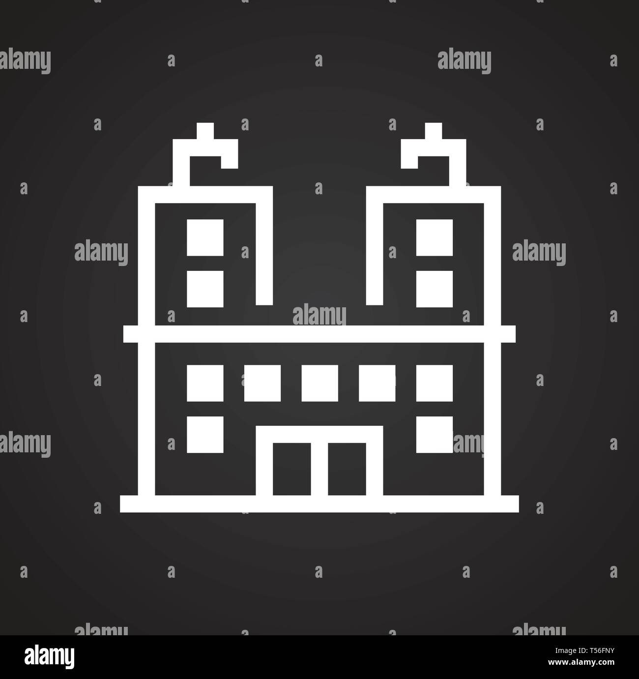 Building line icon on background for graphic and web design. Simple ...