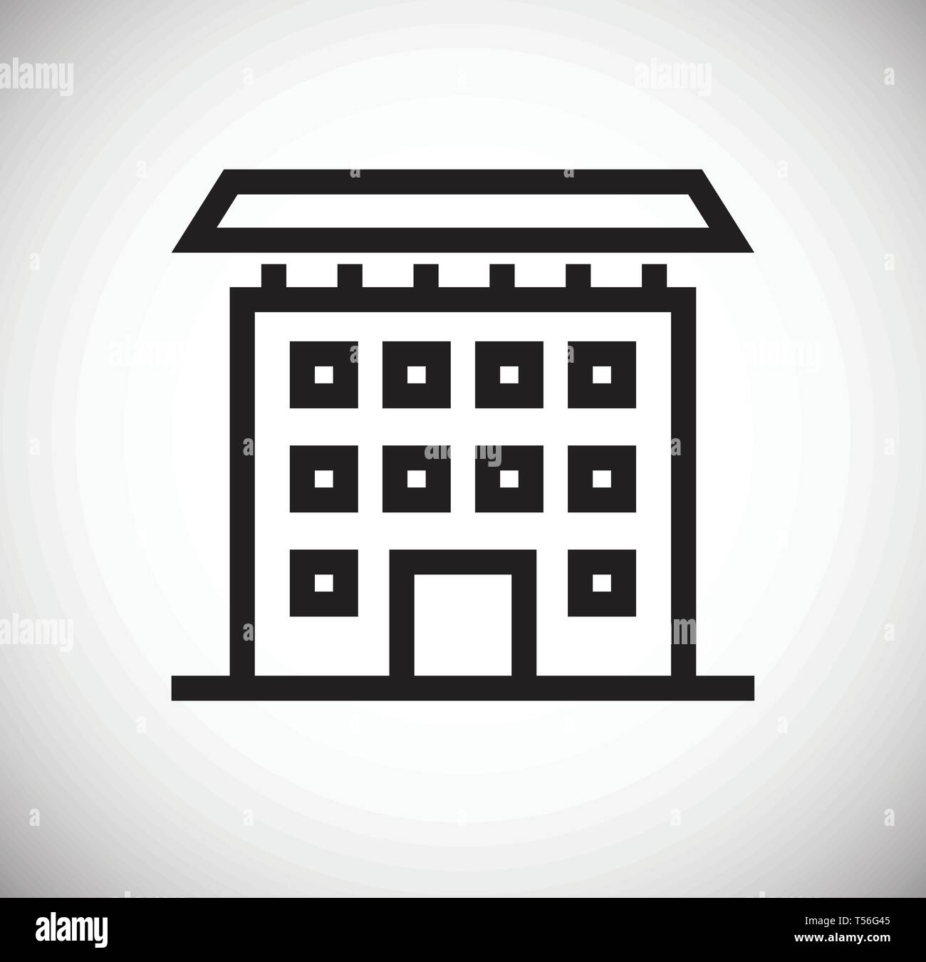 Building line icon on background for graphic and web design. Simple ...