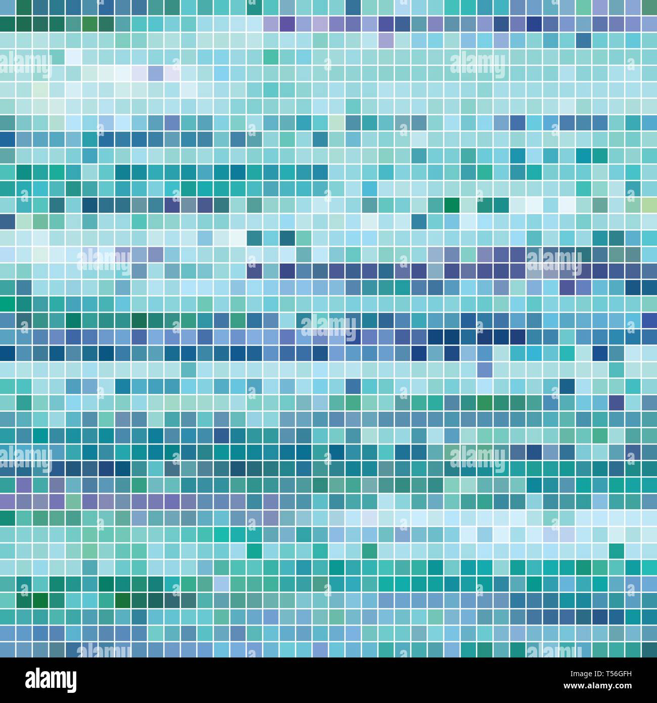 abstract vector square pixel mosaic background - blue Stock Vector ...