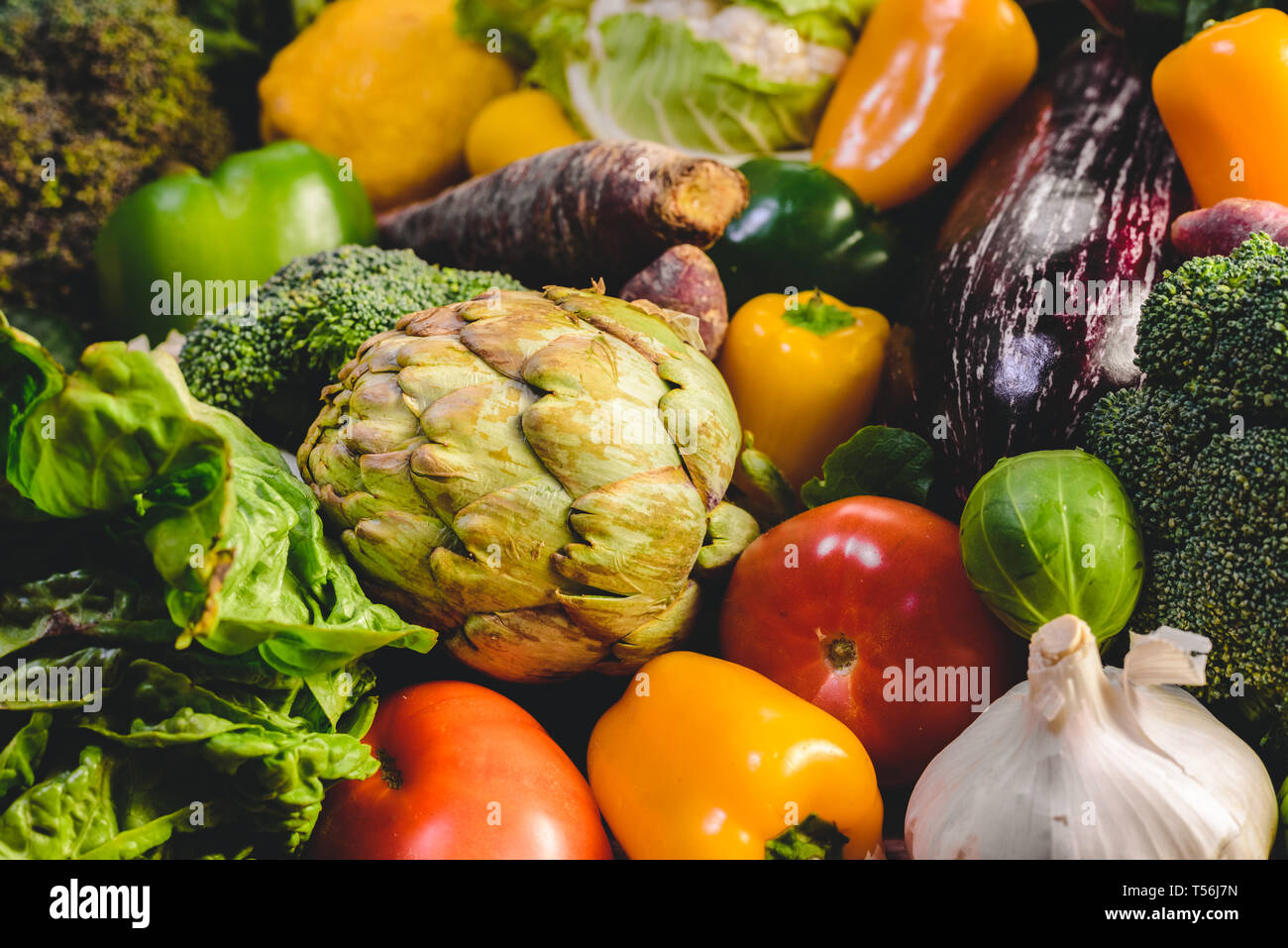 Variety of fresh vegetables to protect against cancer Stock Photo Alamy