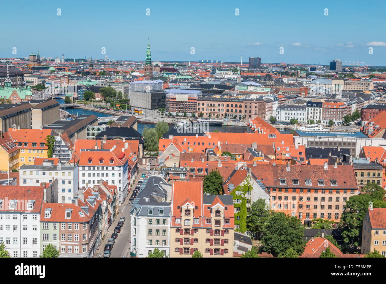 Panoramic view of Copenhagen Stock Photo