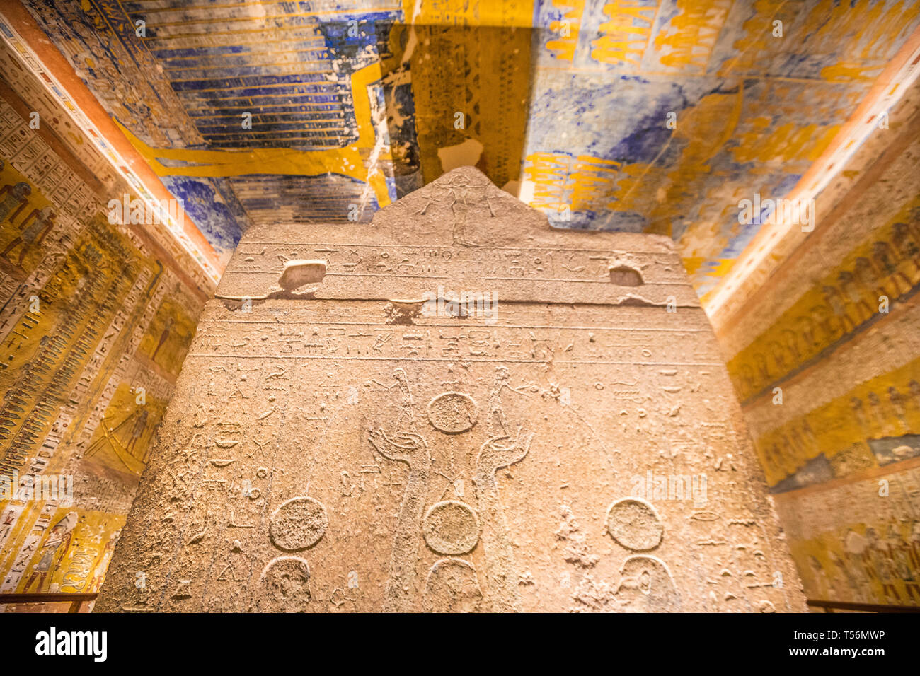 Ramesses IV tomb in Luxor Stock Photo