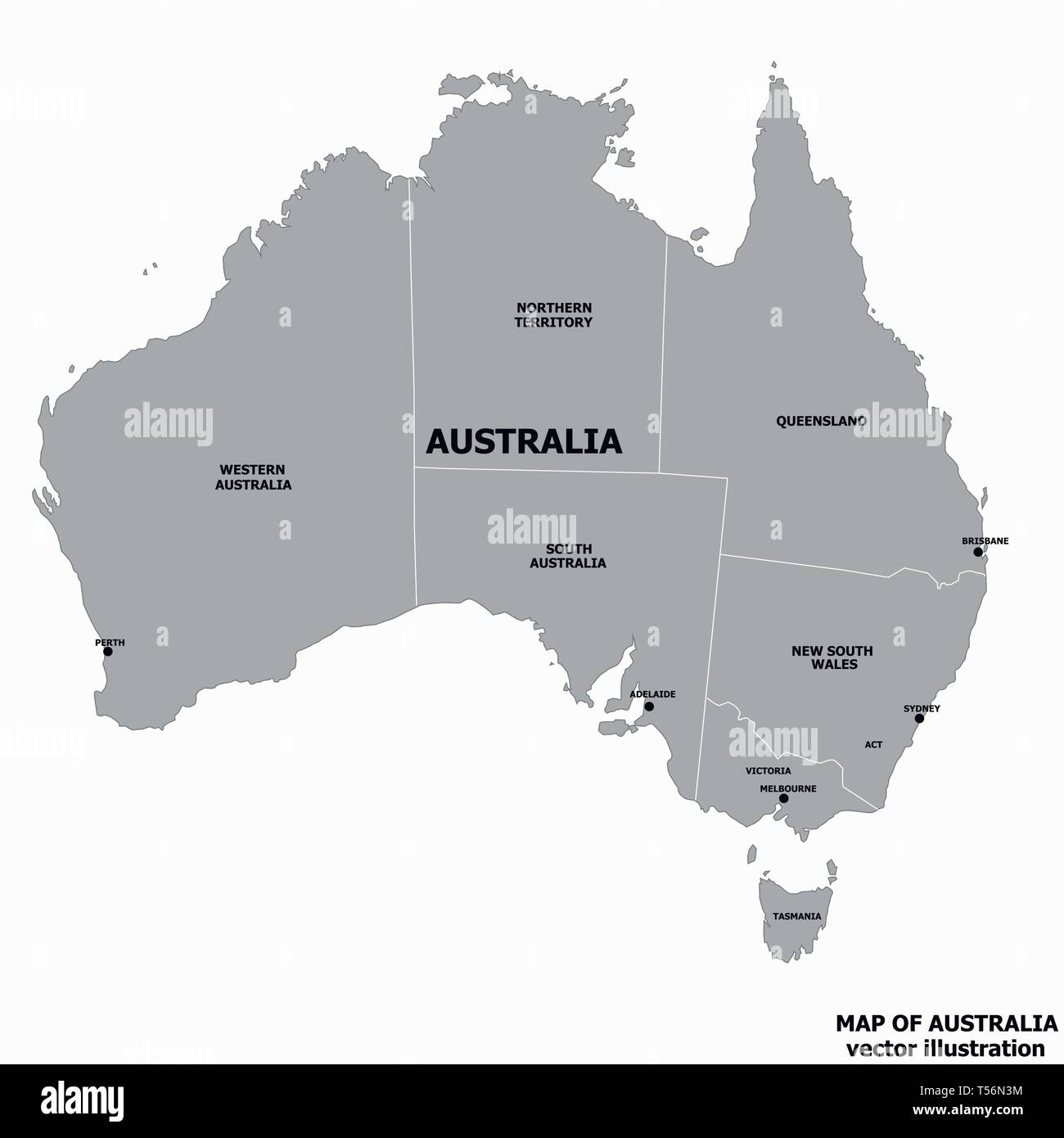 Map of Australia with flag. Australian infographic. Stock Vector