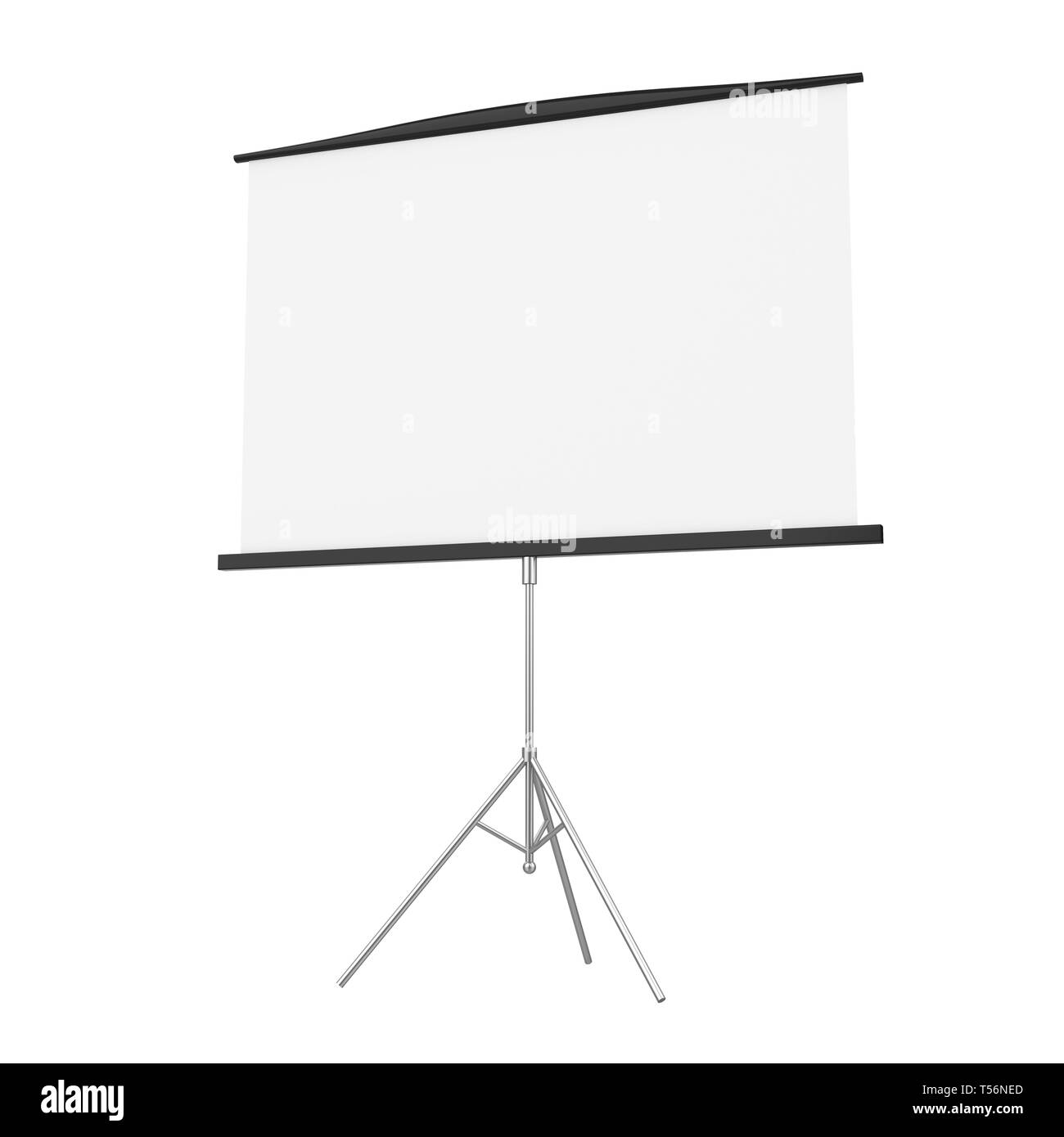 Blank Projector Screen Isolated Stock Photo Alamy