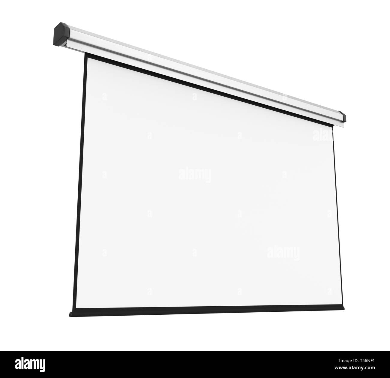 Blank Projector Screen Isolated Stock Photo Alamy