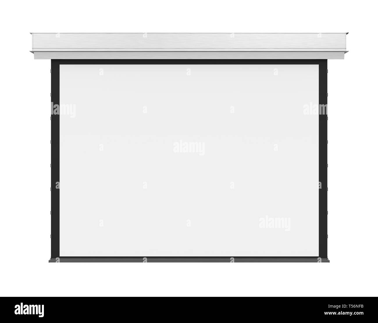 Blank Projector Screen Isolated Stock Photo Alamy