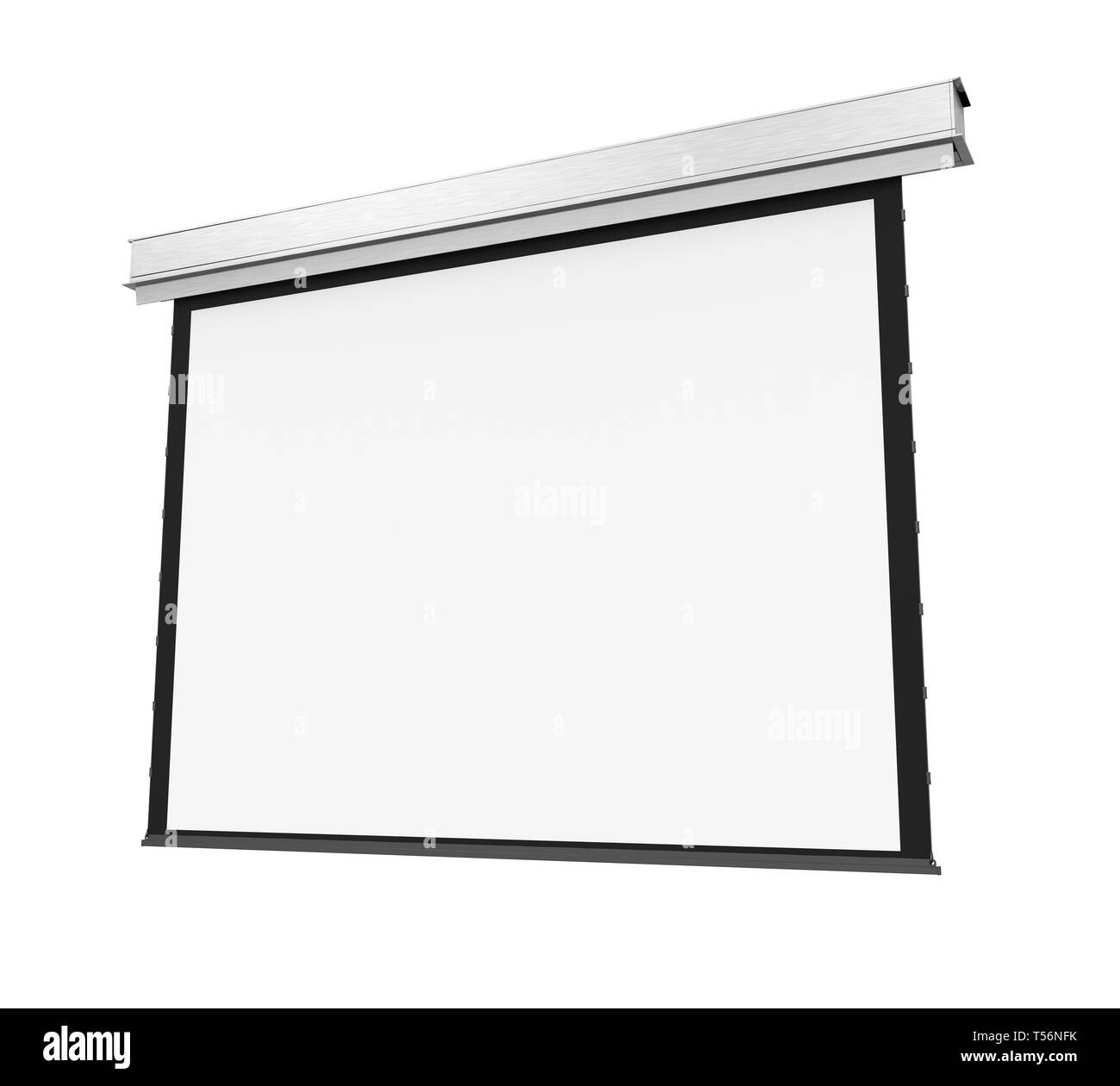 Blank Projector Screen Isolated Stock Photo Alamy