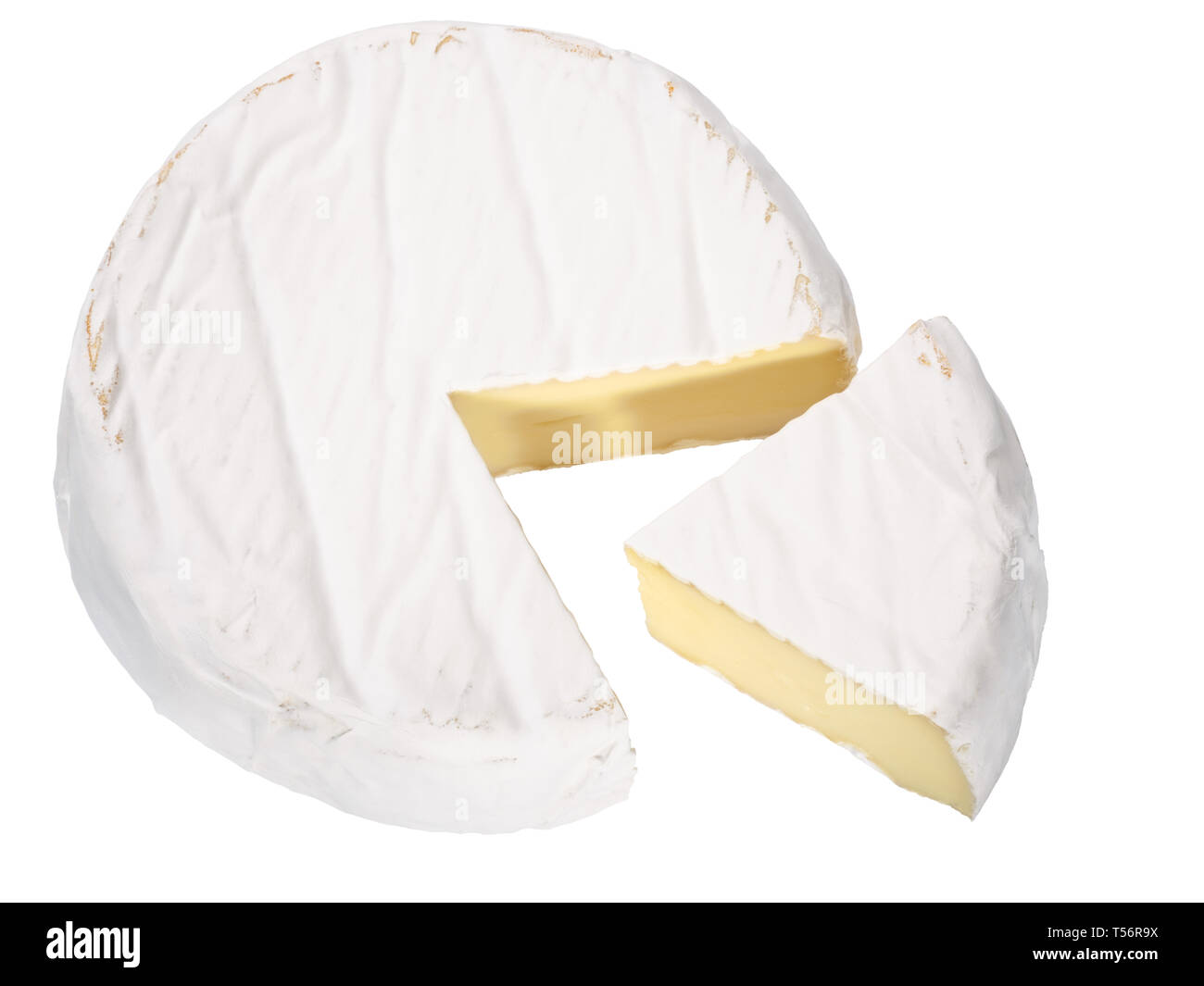 Camembert or brie soft ripened cheese with white mold, top view Stock Photo  - Alamy