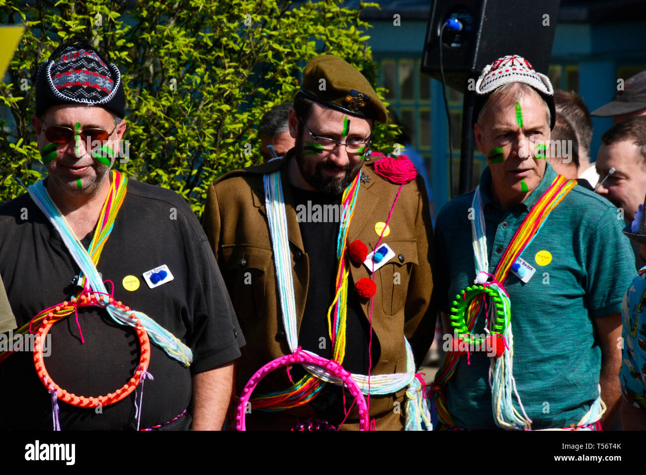 The yarn bombers team taking part in the annual Good Friday Marbles