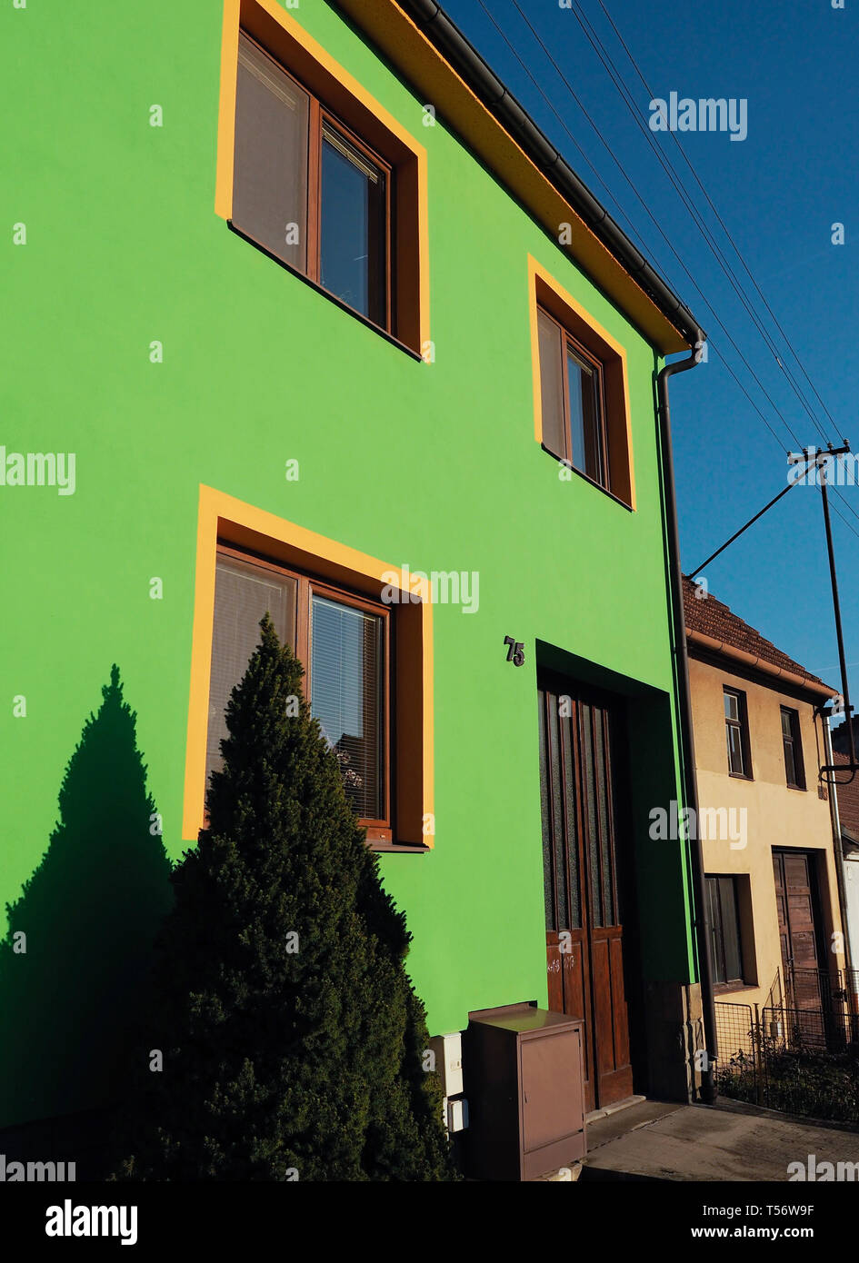 Colourful House, Czech Republic Stock Photo Alamy