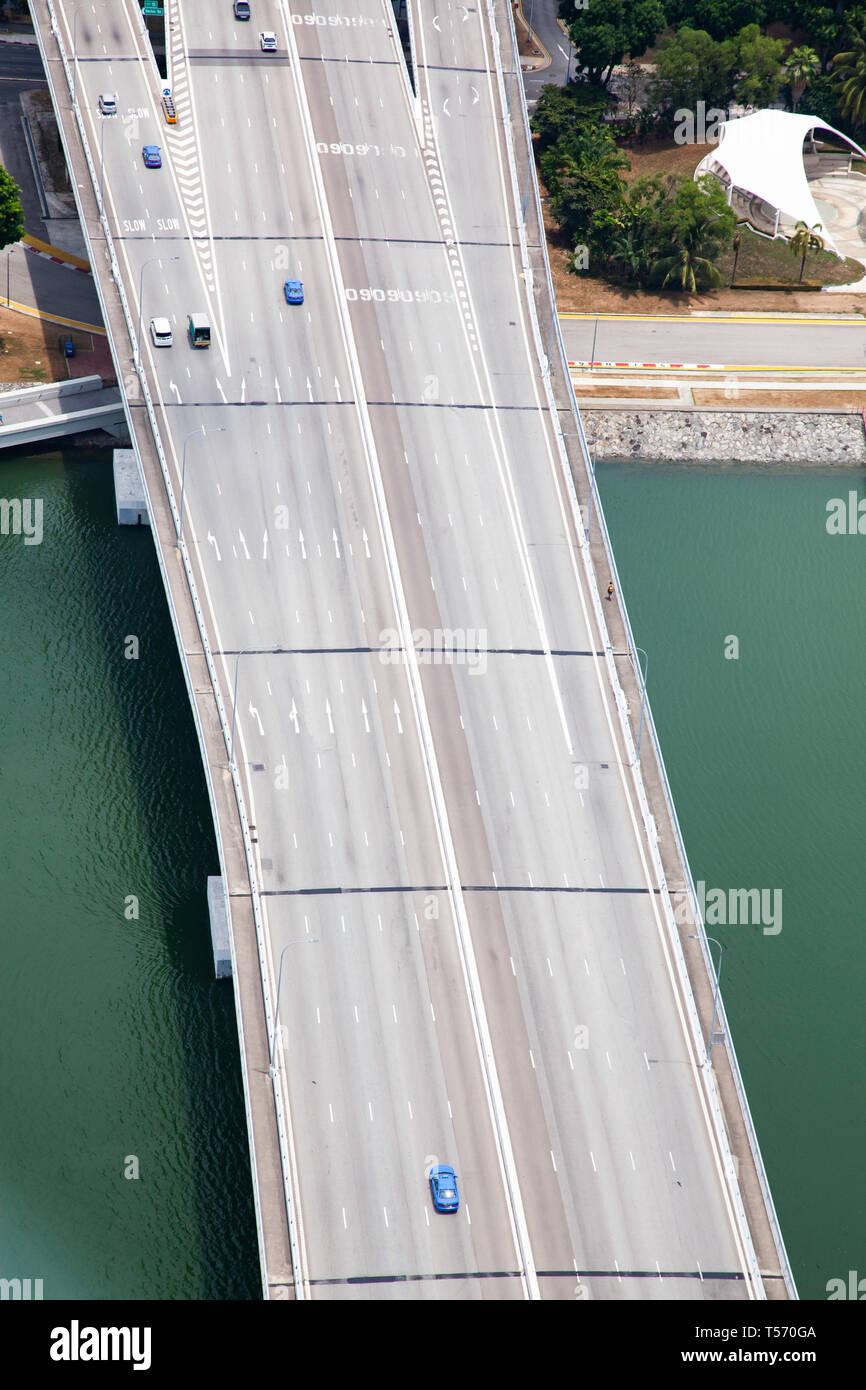 Aerial view of a bridge hi-res stock photography and images - Alamy