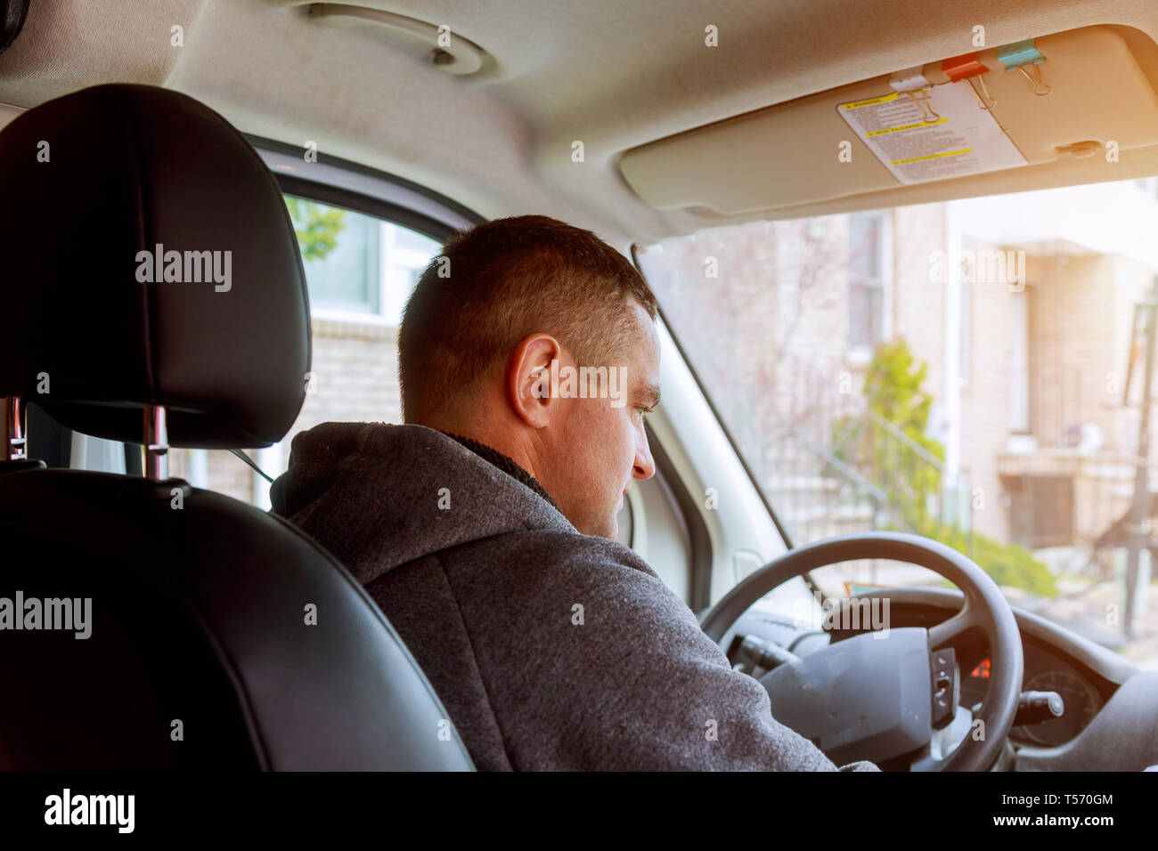 Semi truck steering wheel hi-res stock photography and images - Alamy