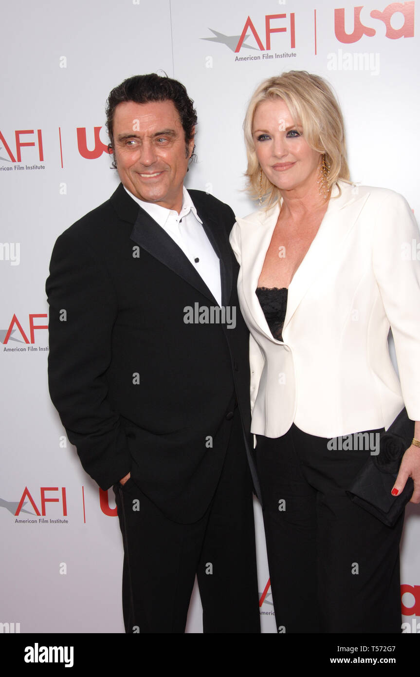 LOS ANGELES, CA. June 08, 2006: Actor IAN McSHANE & wife at the 34th AFI Life Achievement Award Gala in Hollywood. © 2006 Paul Smith / Featureflash Stock Photo