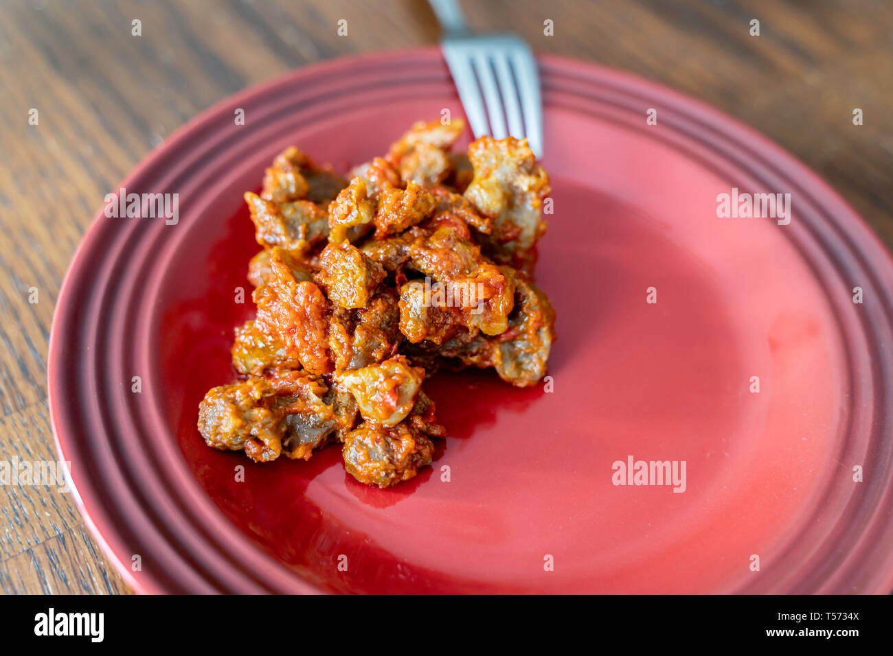 Nigerian Spicy Chicken Gizzard in Pepper Sauce Stock Photo Alamy
