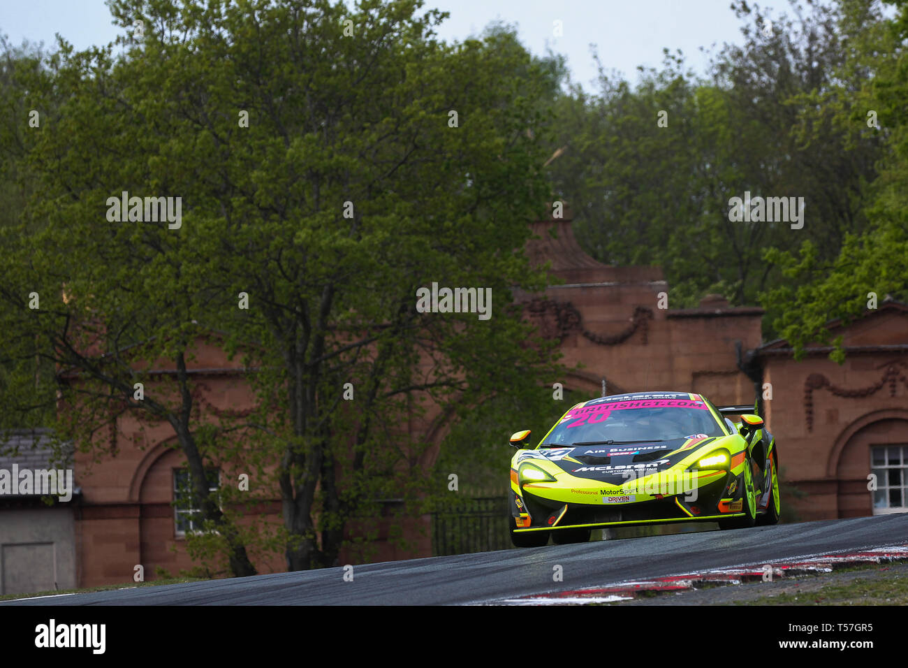 Taporley, Cheshire, UK. 22nd Apr, 2019. Balfe Motorsport McLaren 570S GT4 with Pro/Am drivers Michael O'Brien & Graham Johnson during the British GT Championship Oulton Park at  Oulton Park, Tarporley, England on 22 April 2019. Photo by Jurek Biegus.  Editorial use only, license required for commercial use. No use in betting, games or a single club/league/player publications. Credit: UK Sports Pics Ltd/Alamy Live News Stock Photo