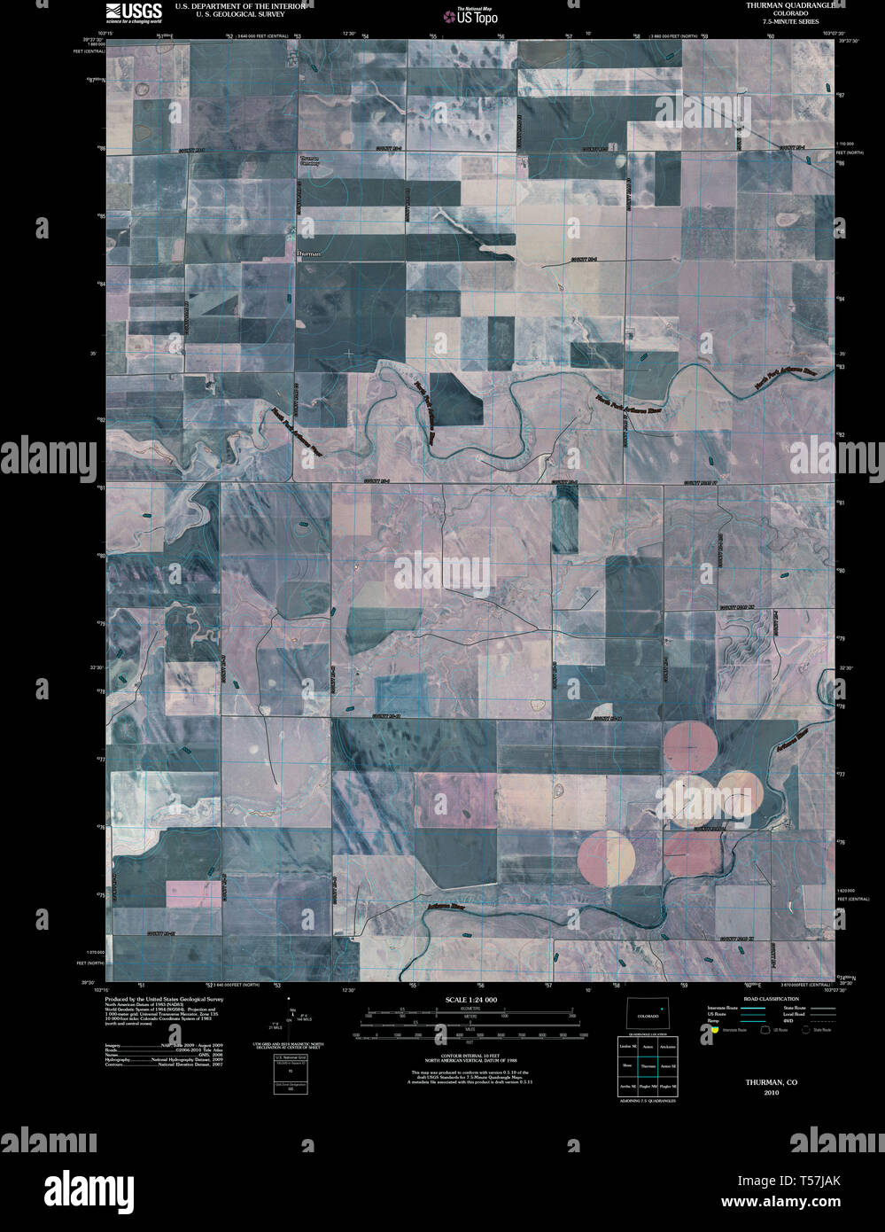 USGS TOPO Map Colorado CO Thurman - Usgs Topo Map Colorado Co Thurman 20100807 Tm Inverted Restoration T57JAK 