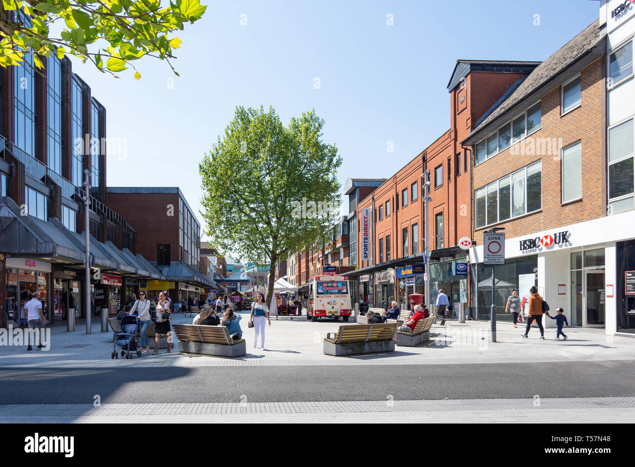 Shops retail shopping shoppers pedestrianised st anns road harro hires