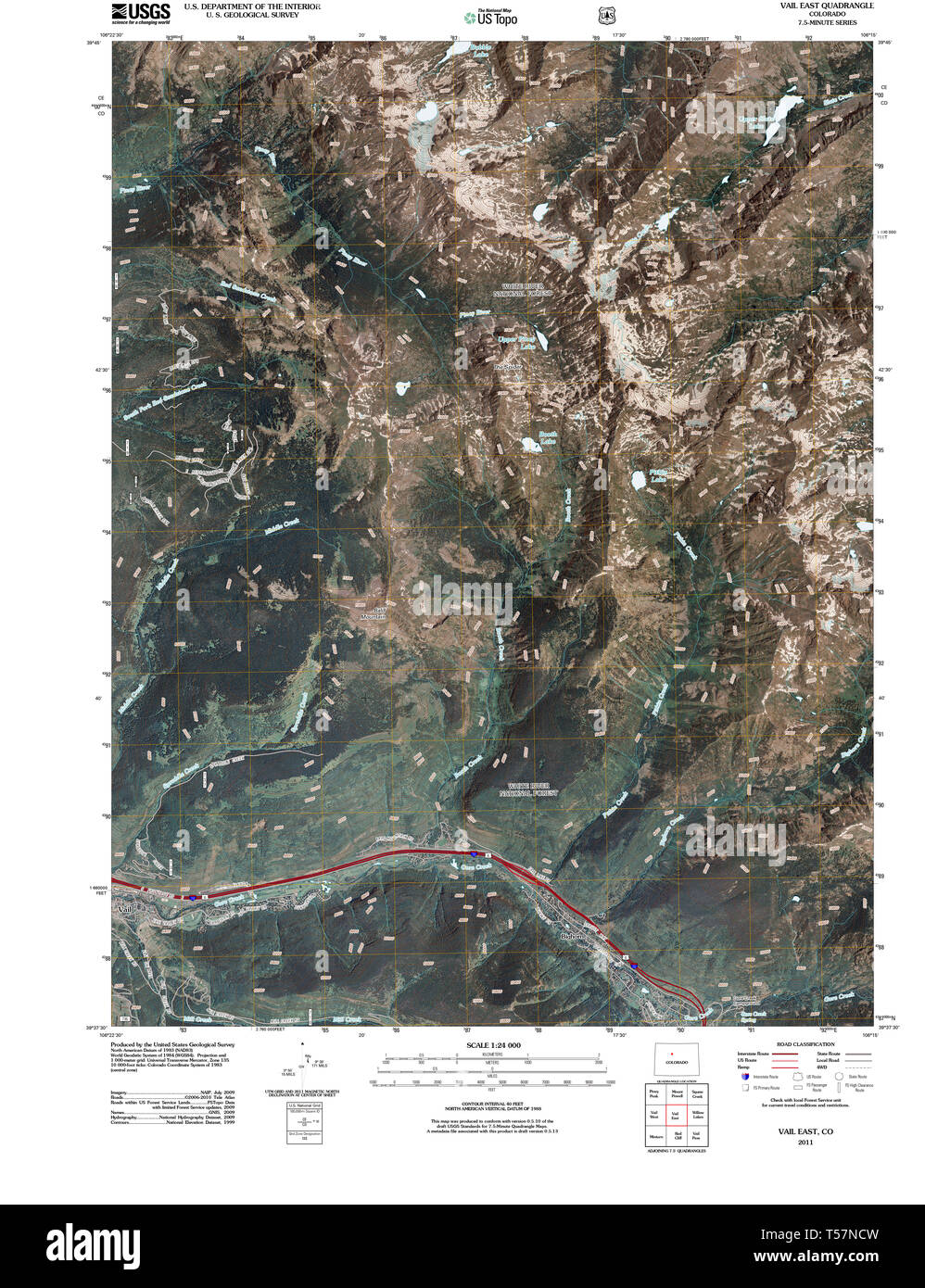 Map Of Vail Colorado High Resolution Stock Photography and Images - Alamy