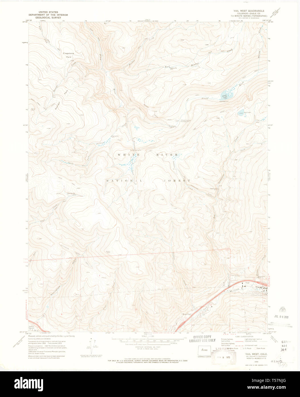 Map Of Vail Colorado High Resolution Stock Photography and Images - Alamy