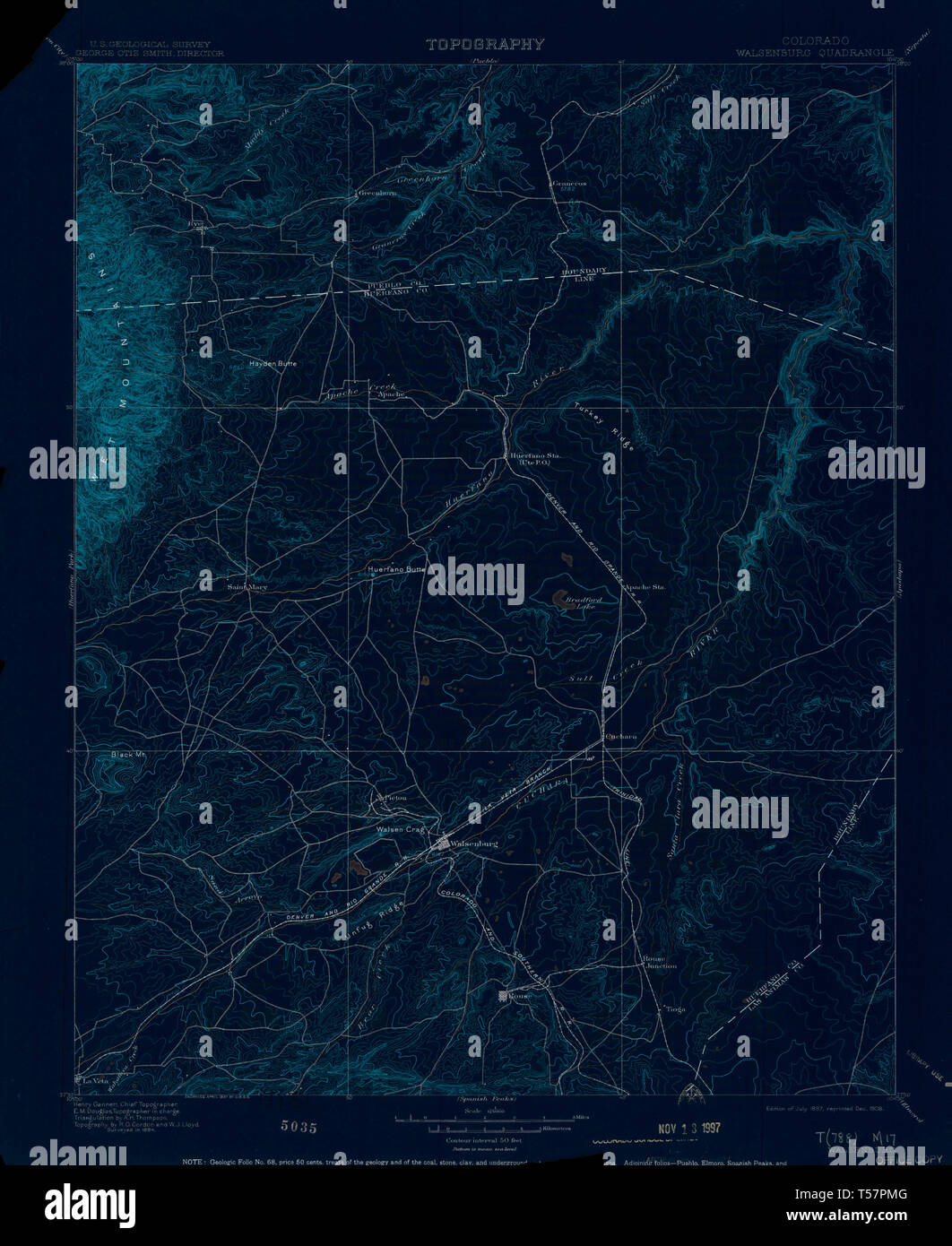 Walsenburg colorado map hires stock photography and images Alamy